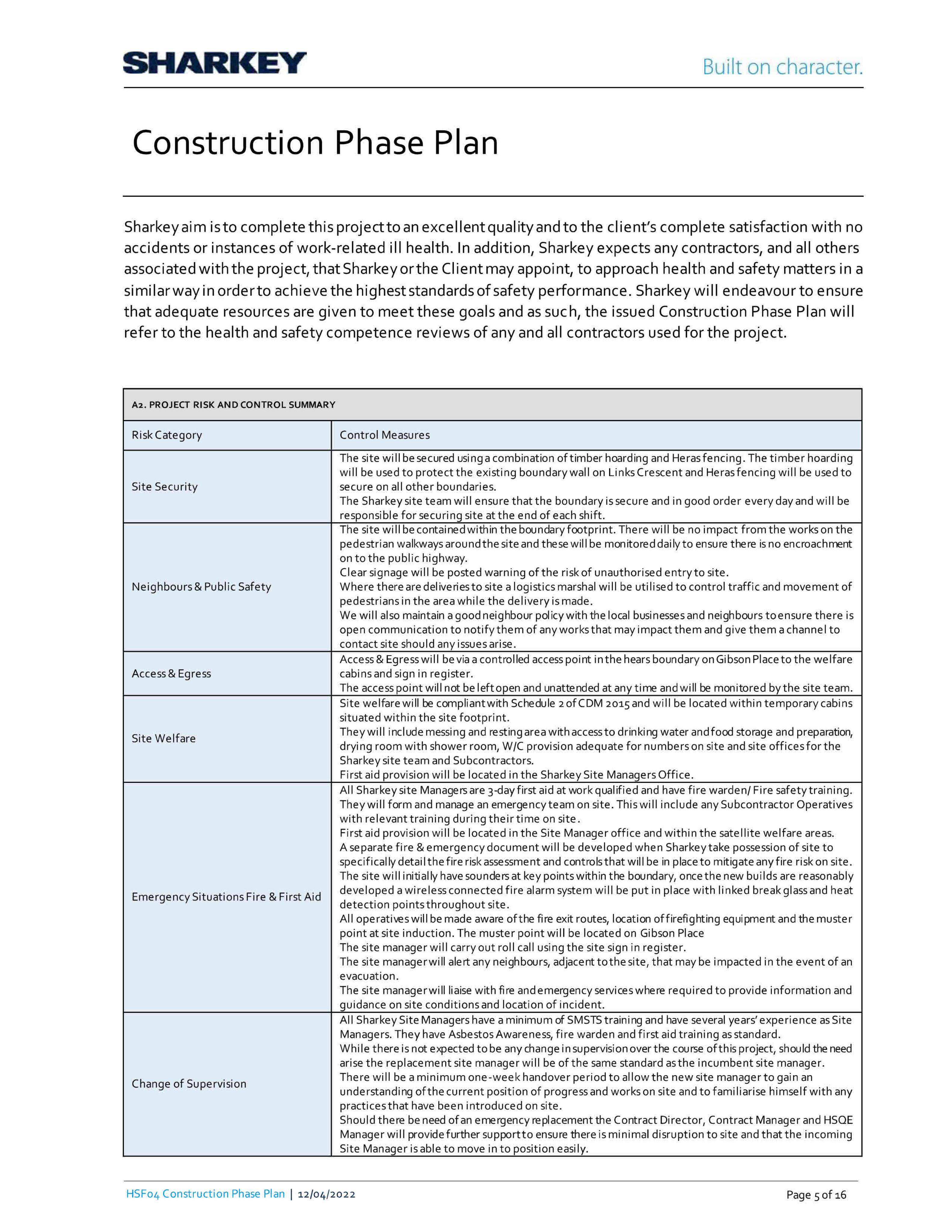 Planning document