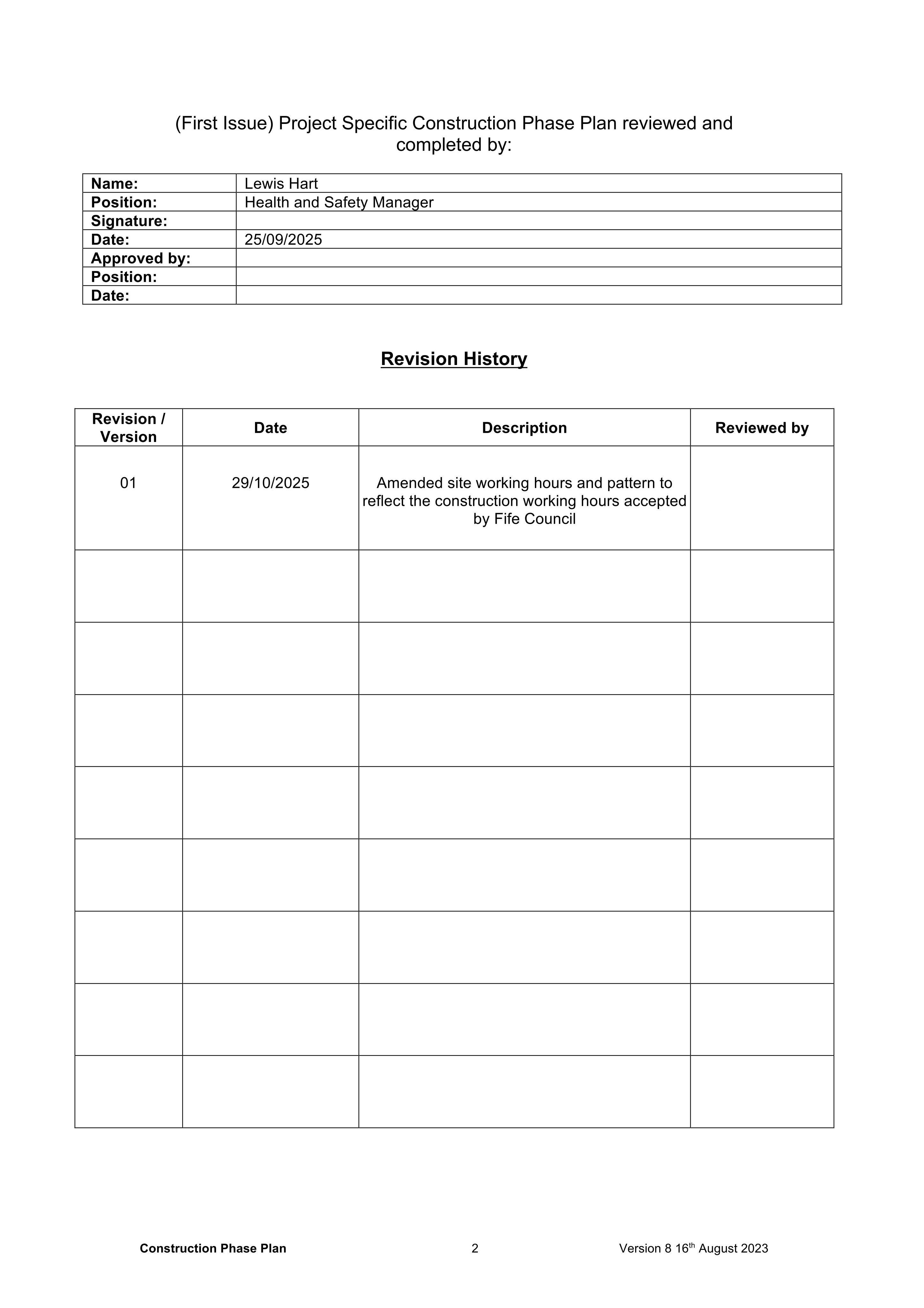 Planning document