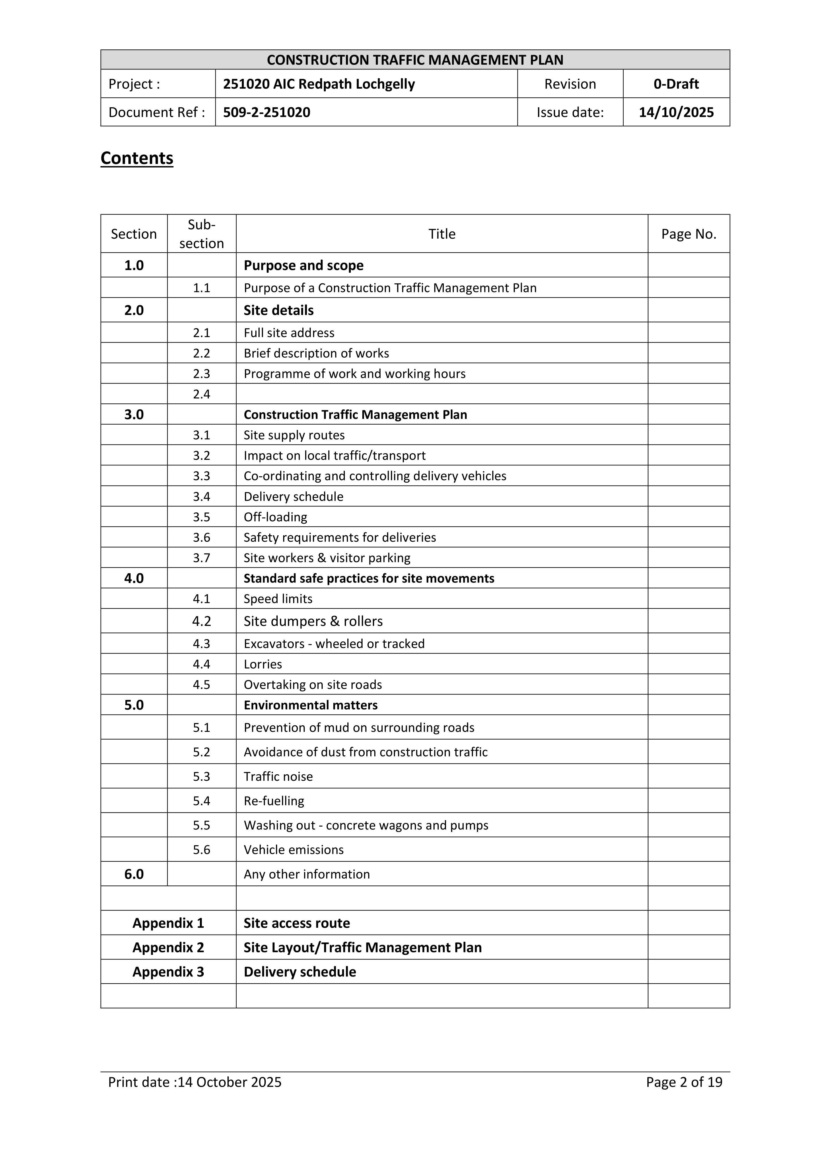 Planning document