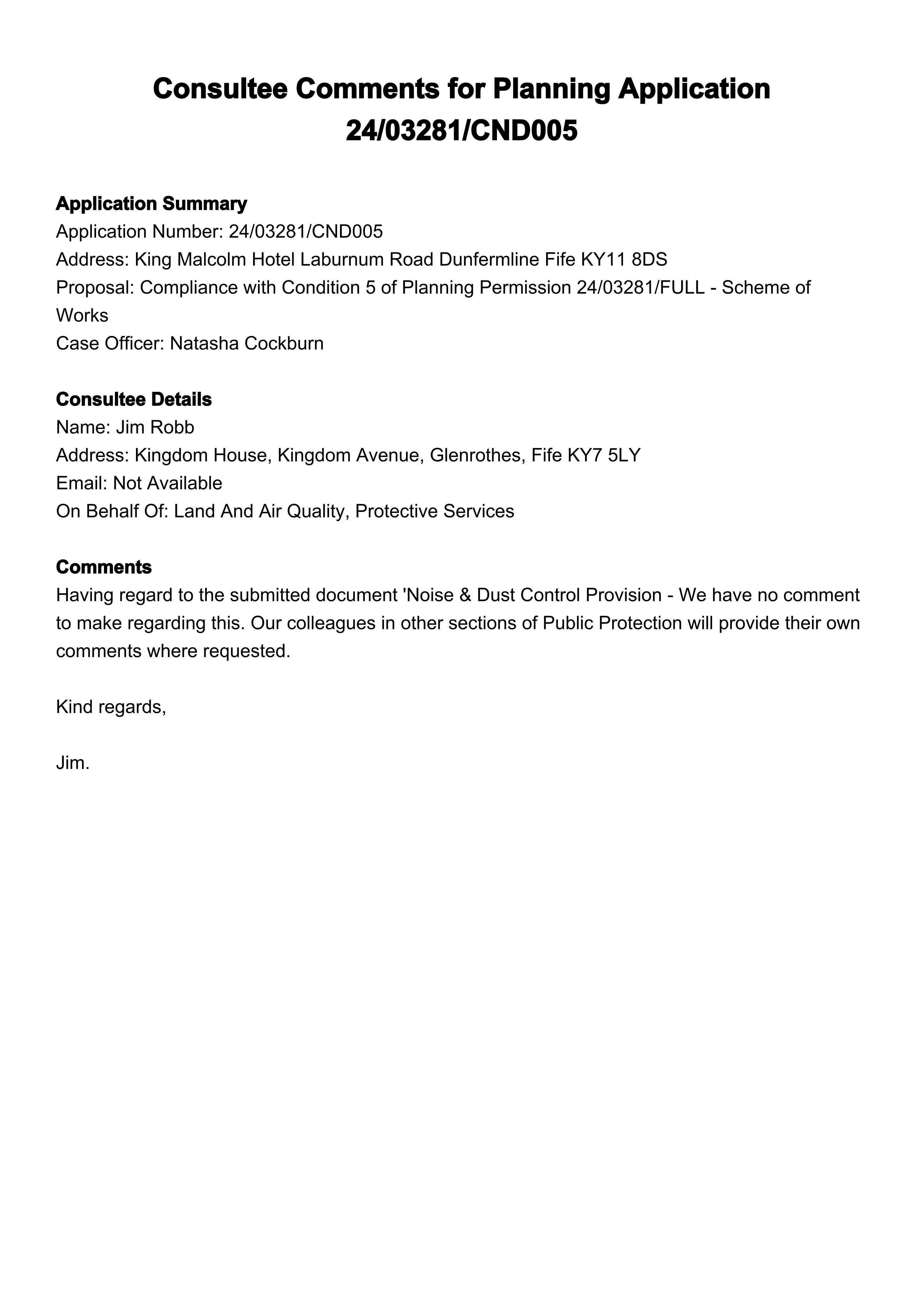 Planning document