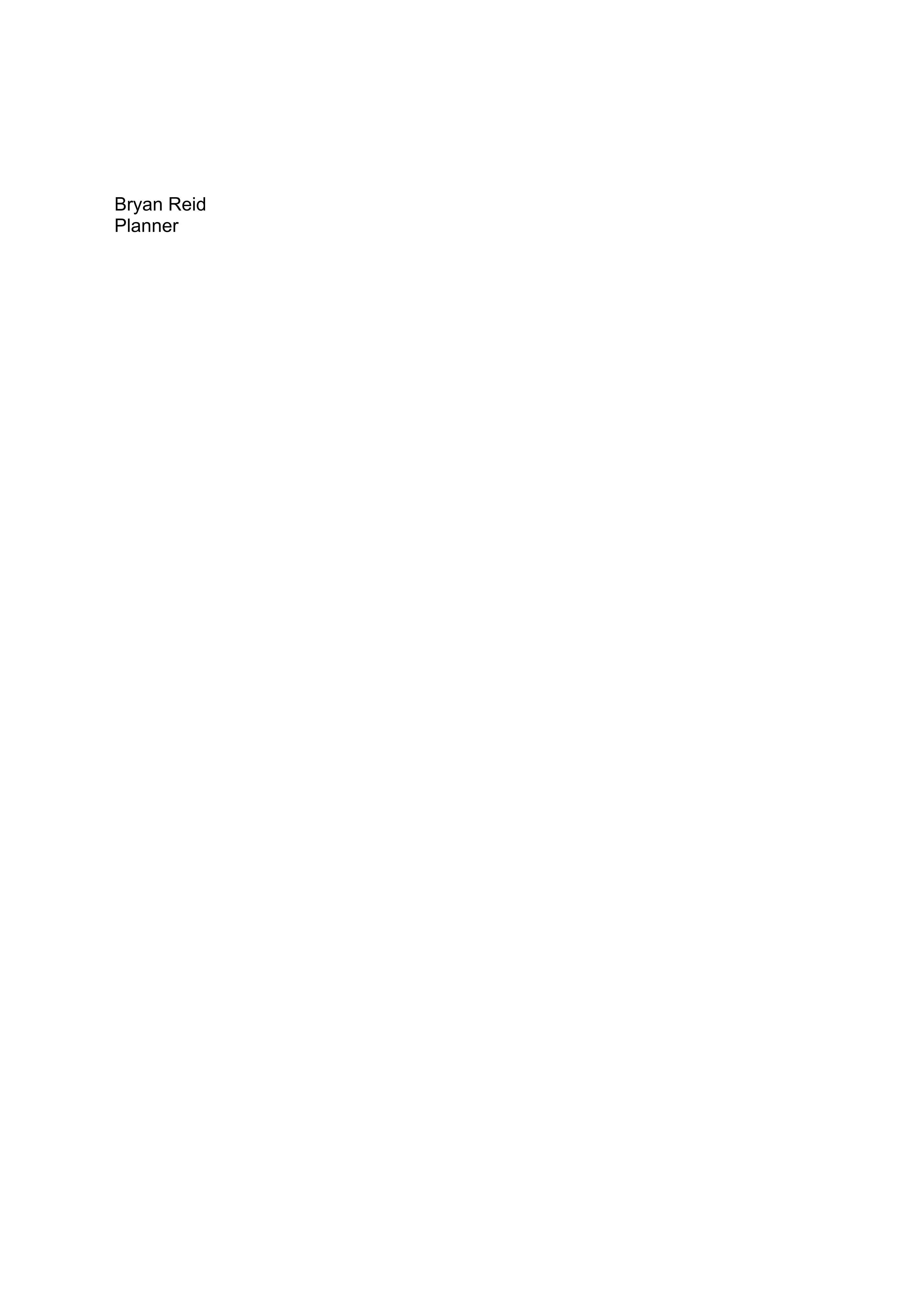 Planning document