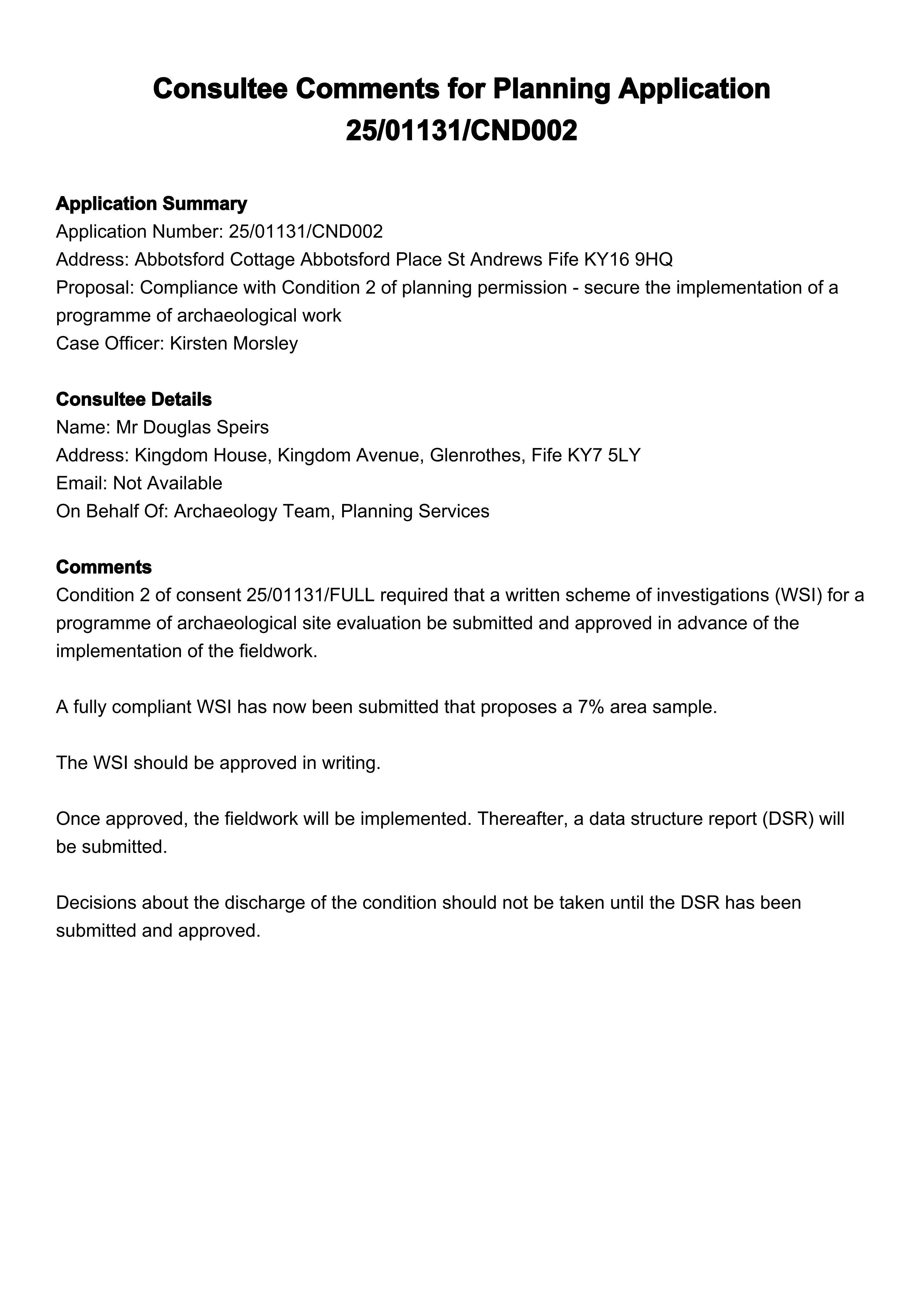 Planning document