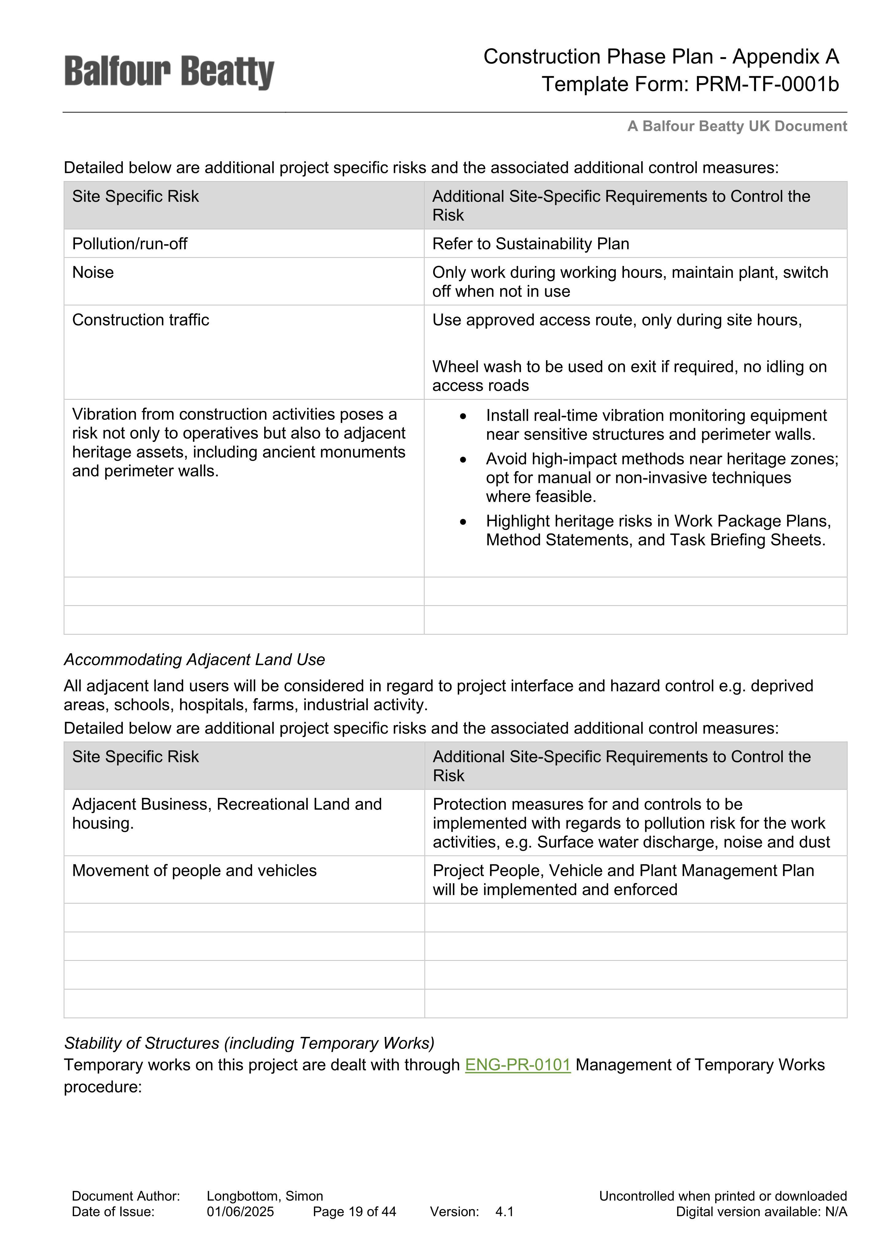 Planning document