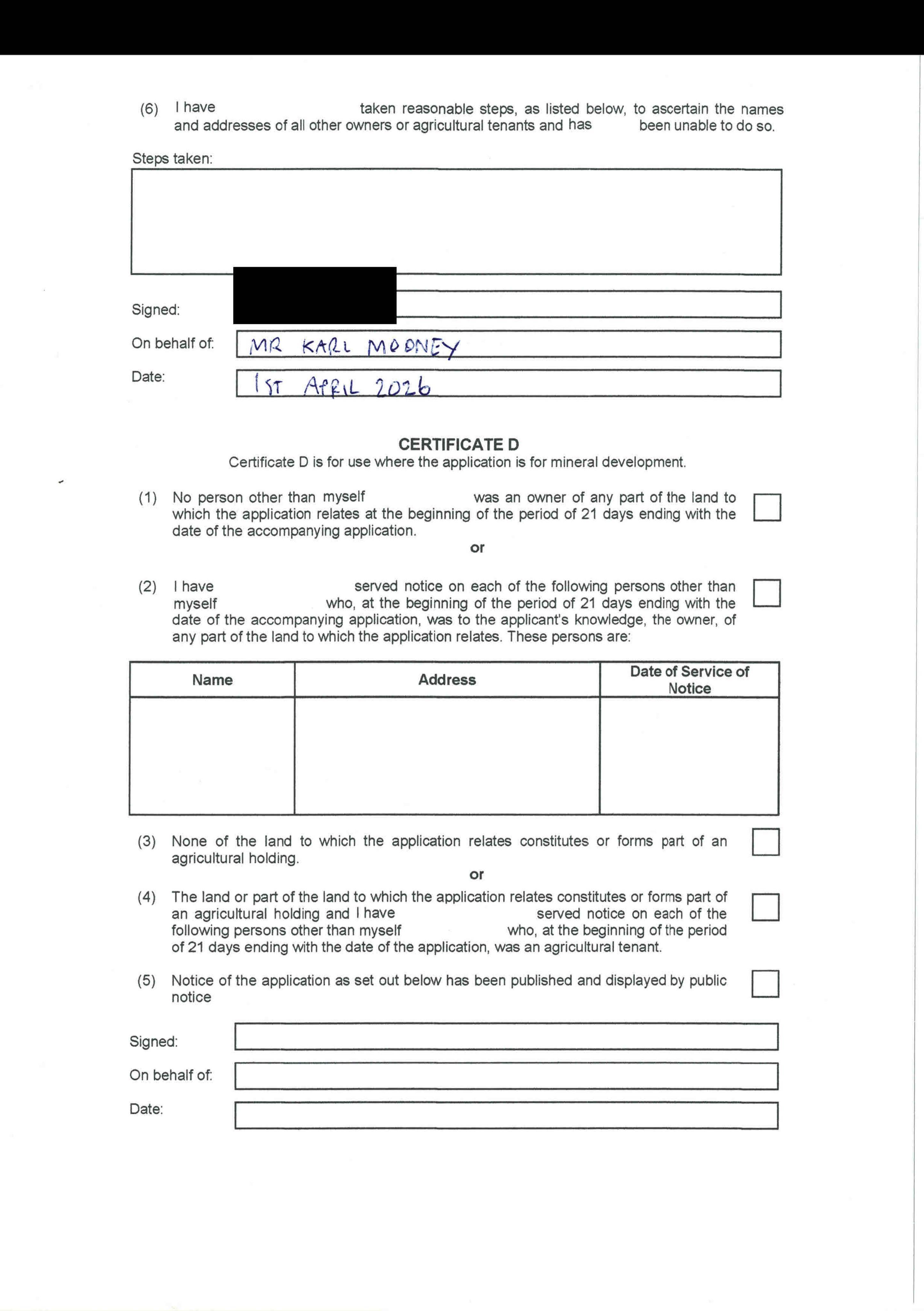 Planning document