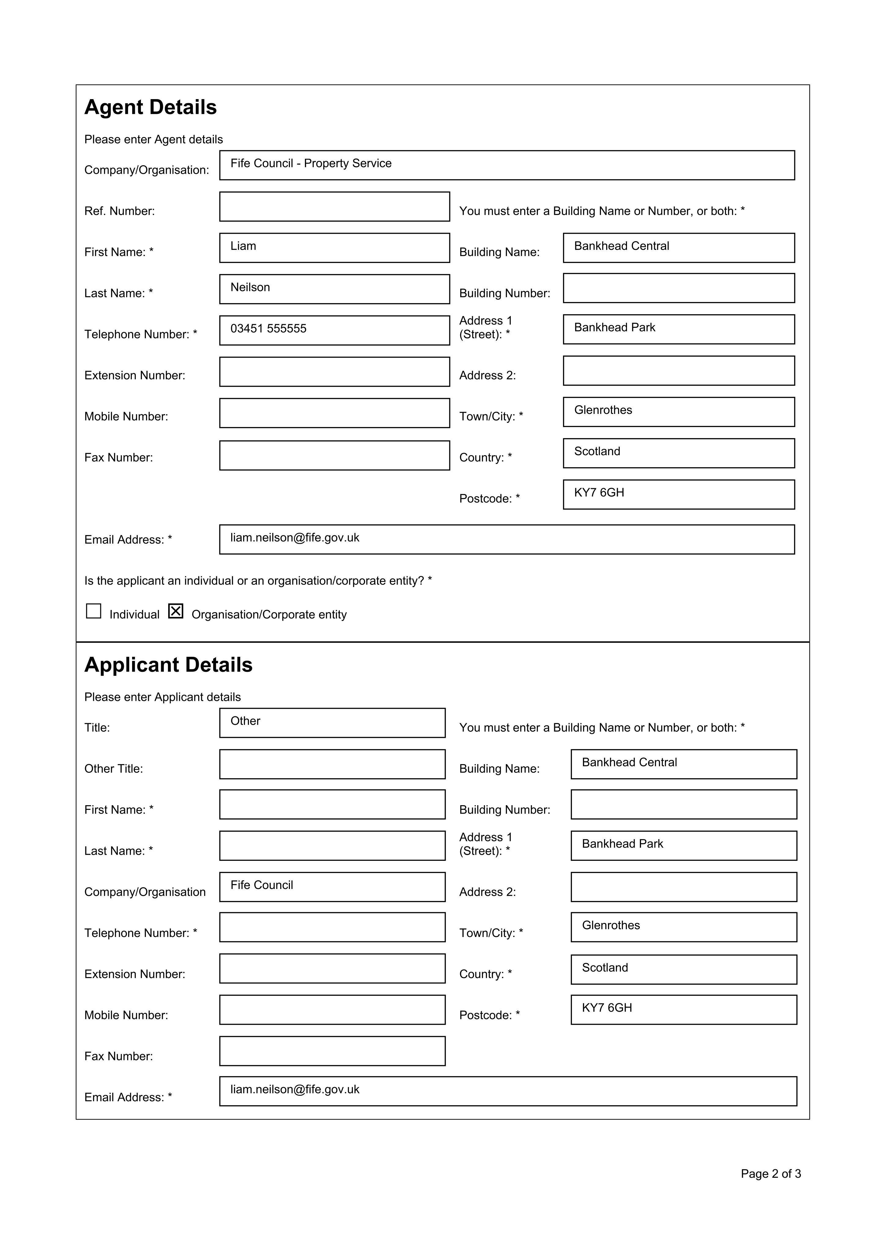 Planning document