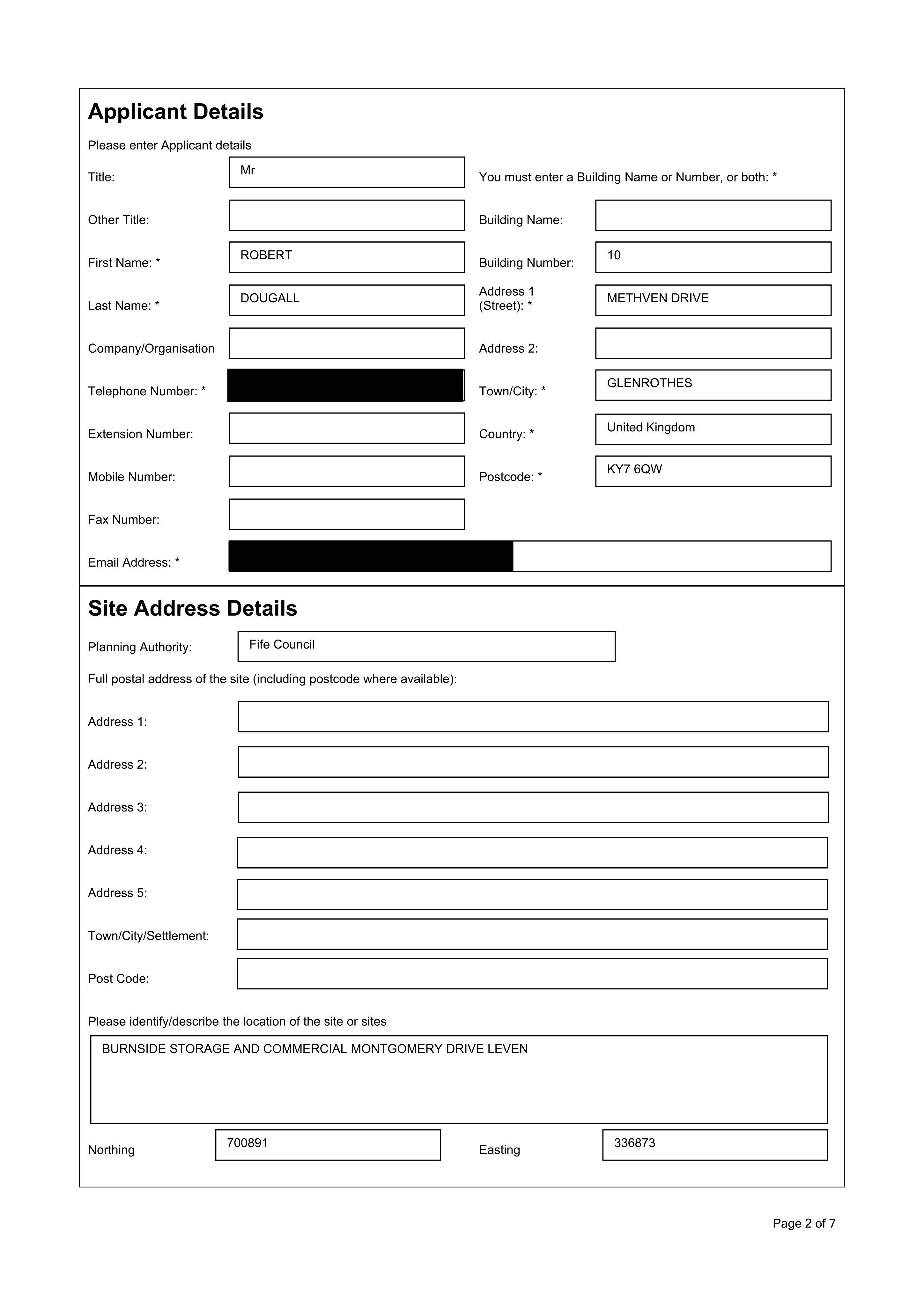 Planning document