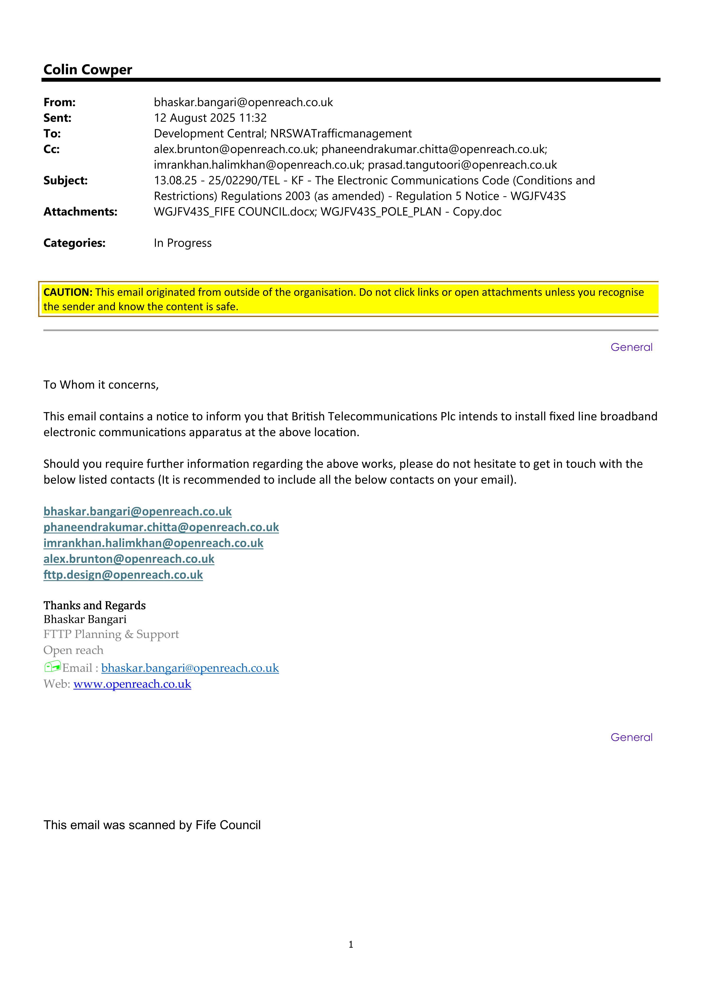 Planning document