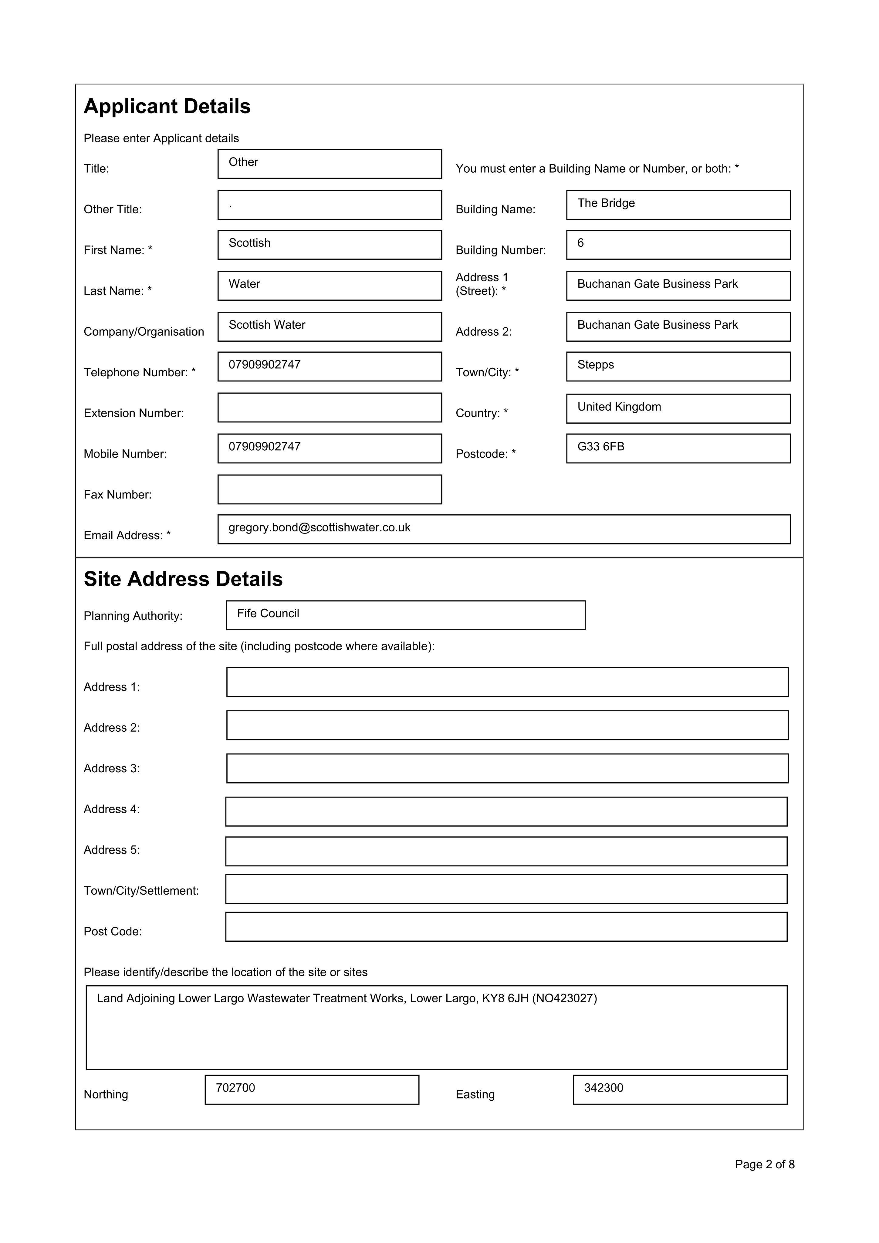 Planning document
