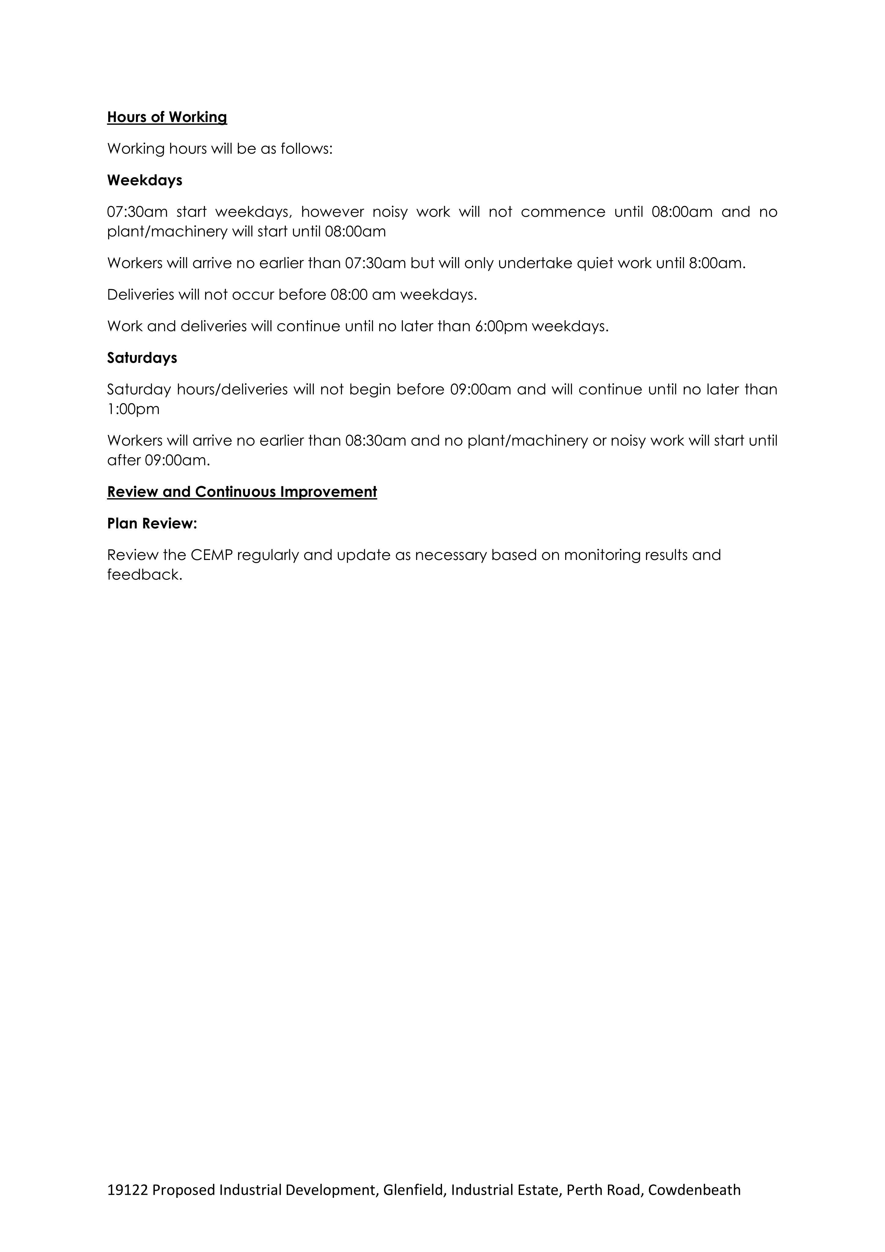 Planning document