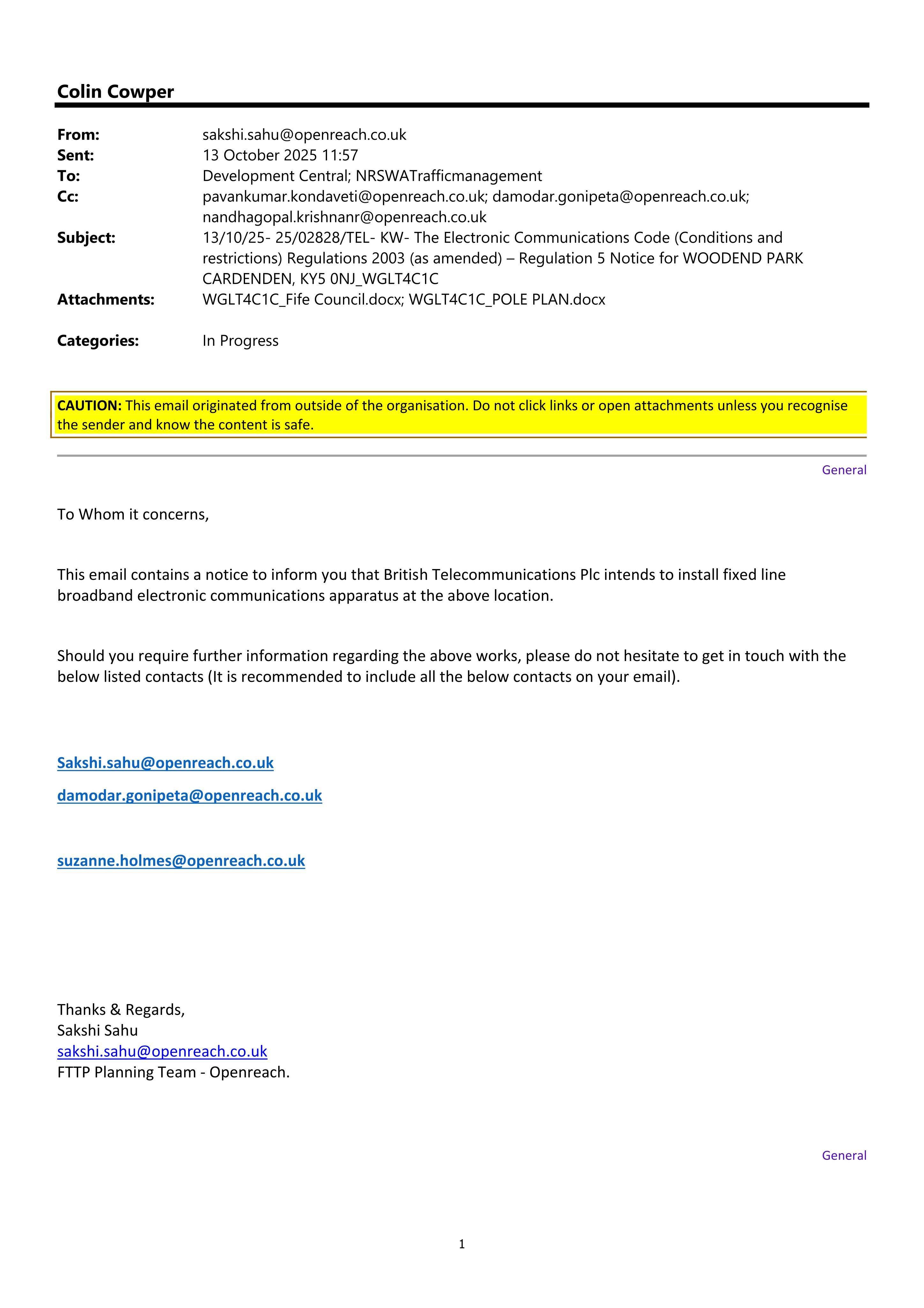 Planning document