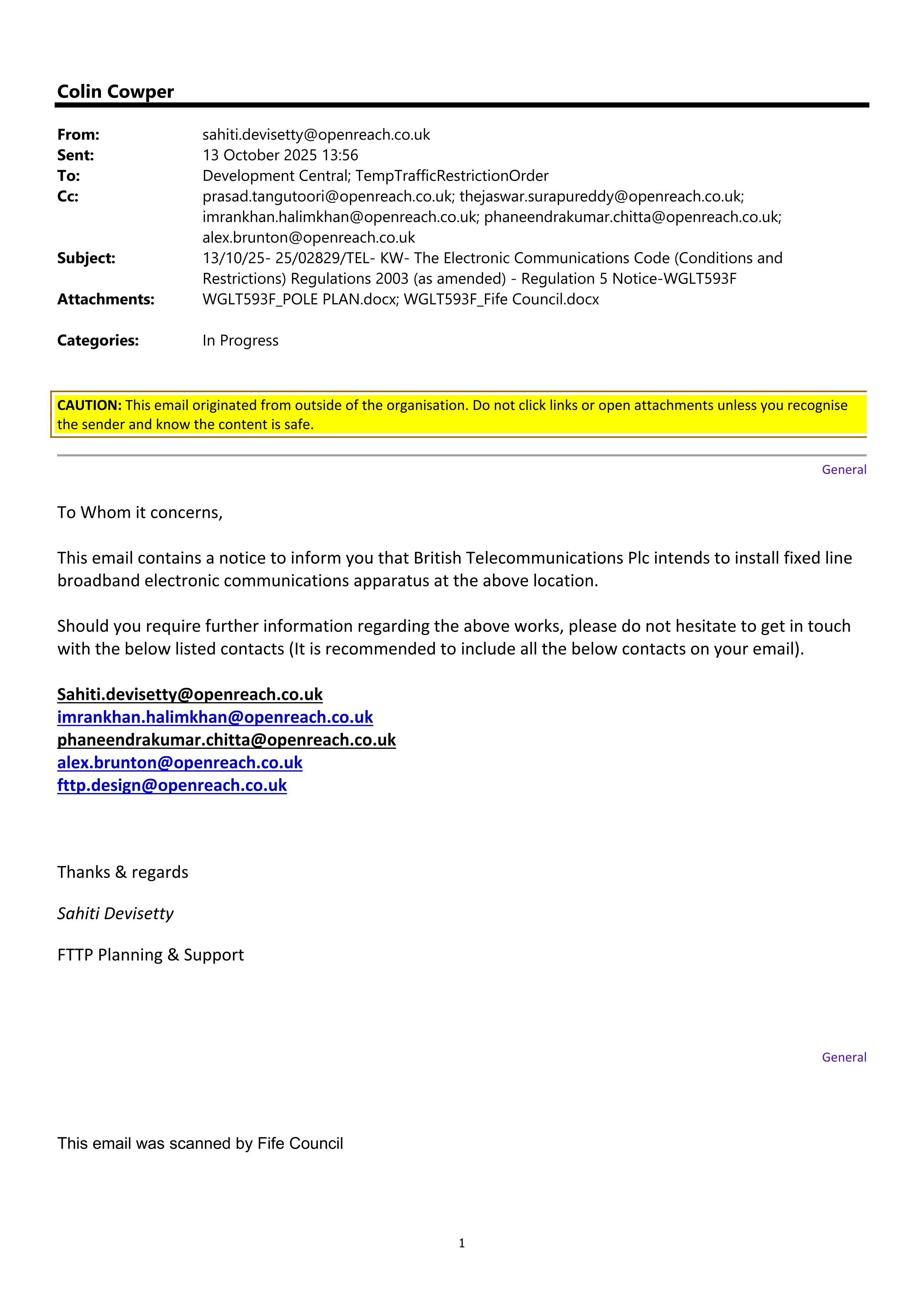 Planning document