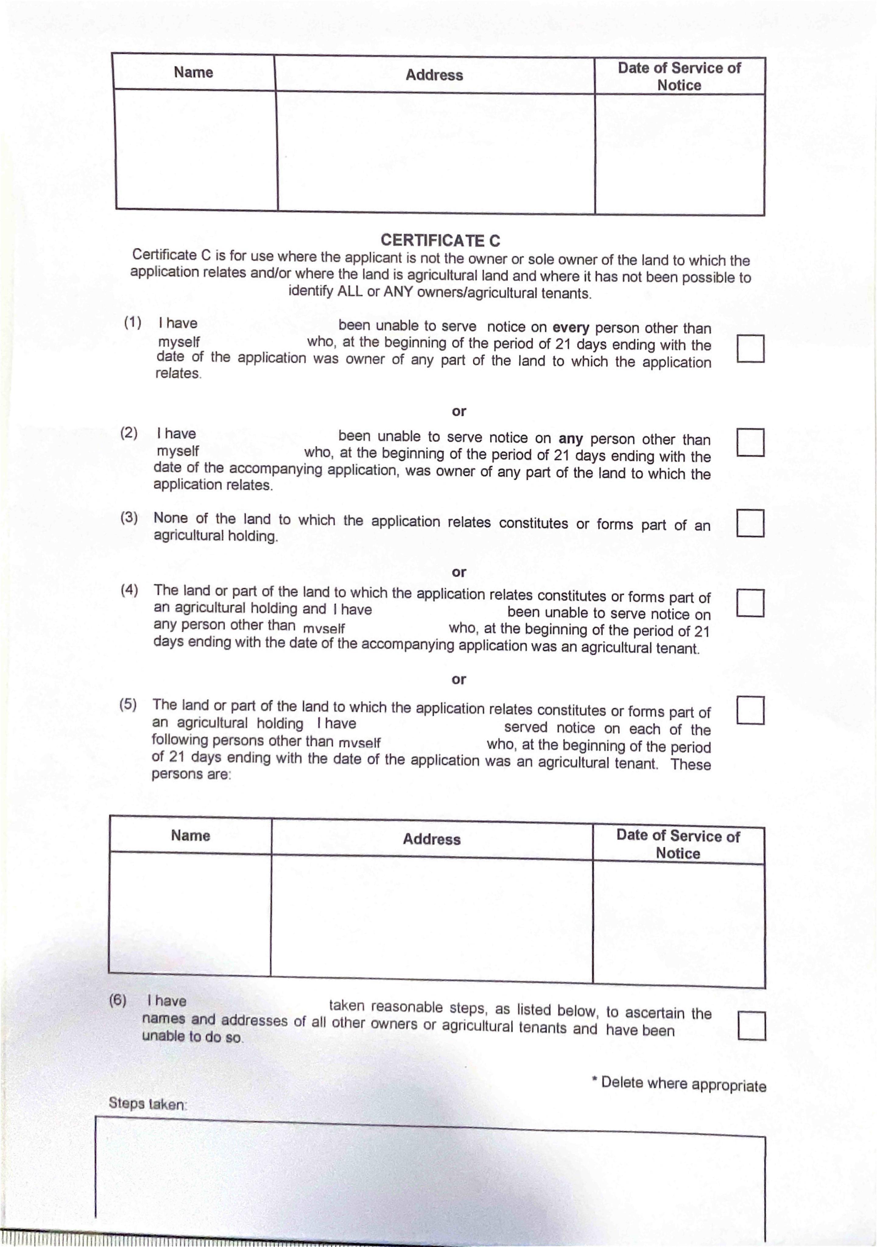 Planning document