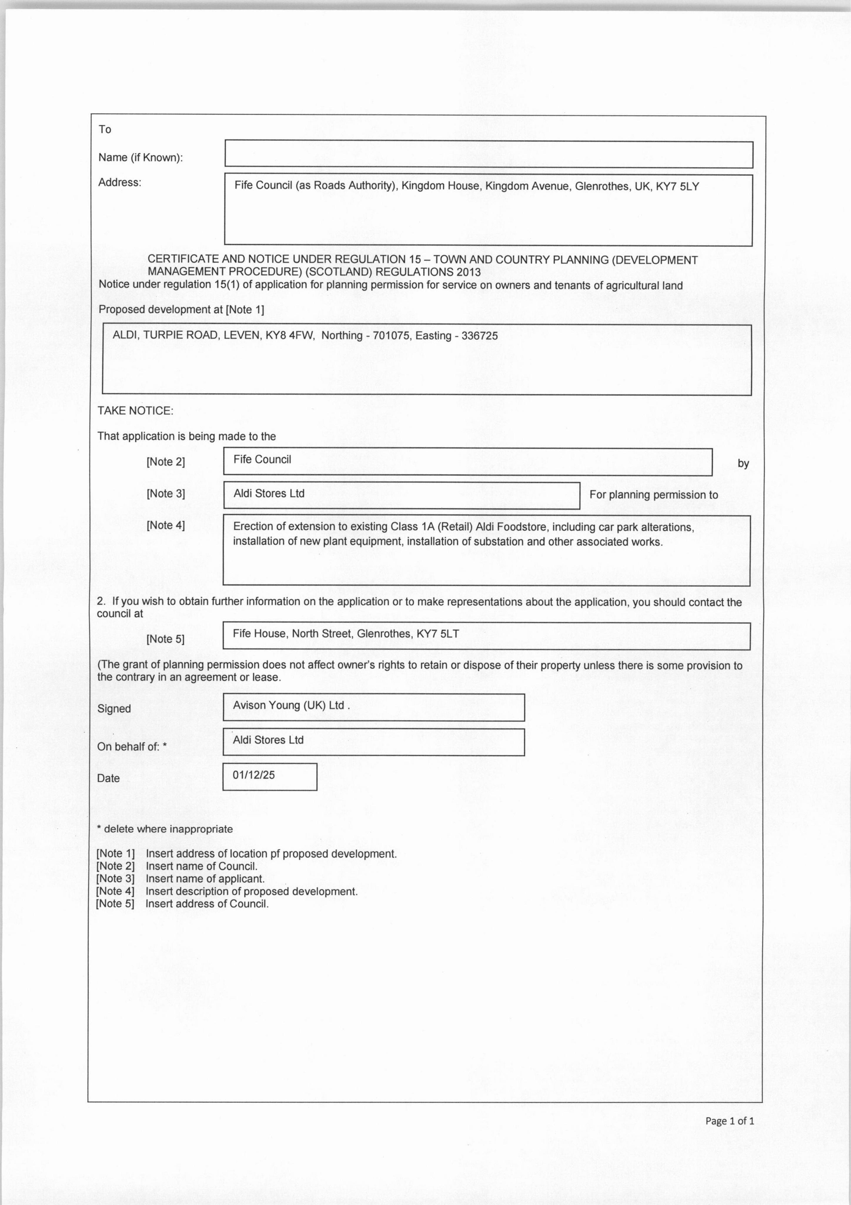 Planning document