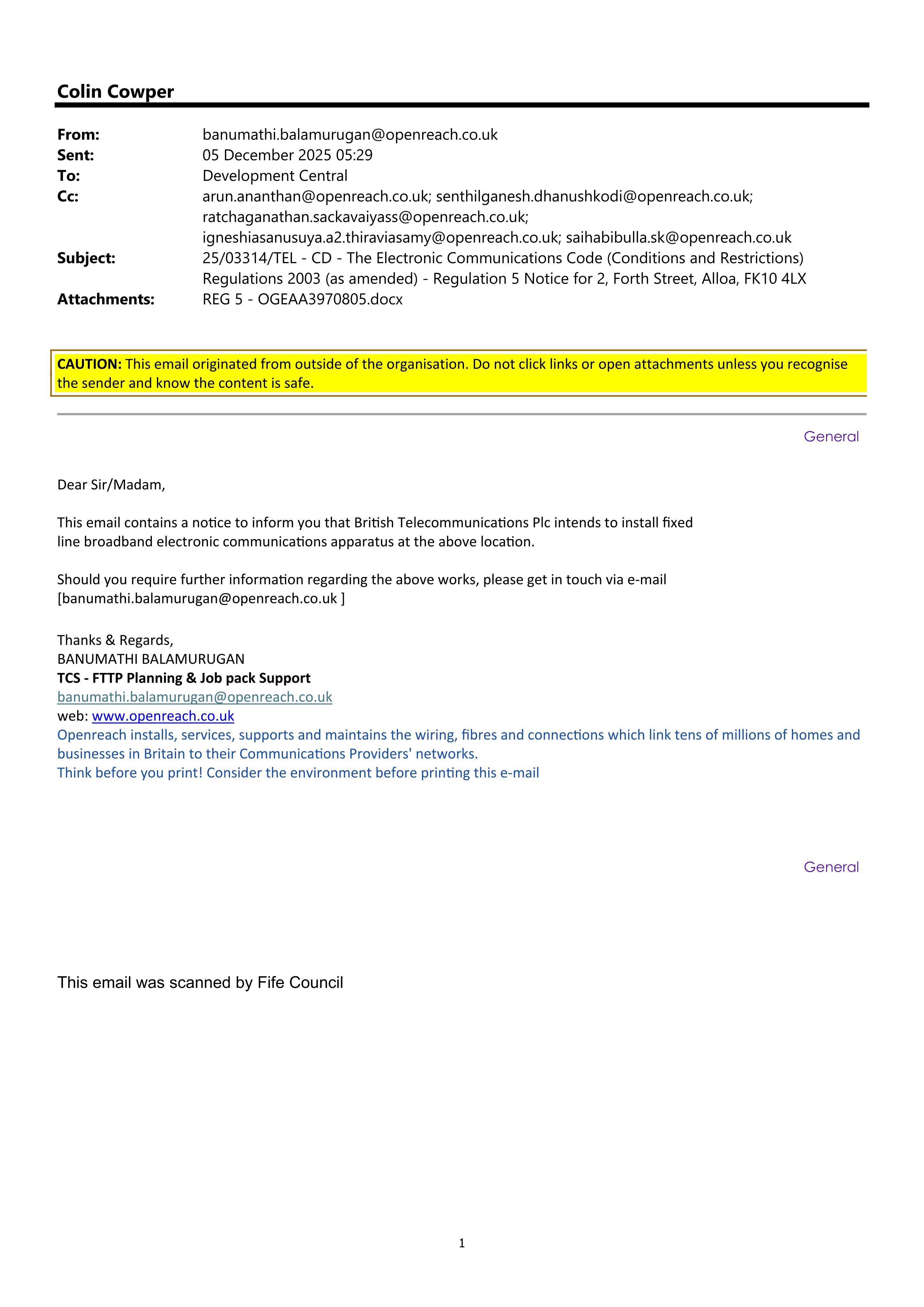Planning document