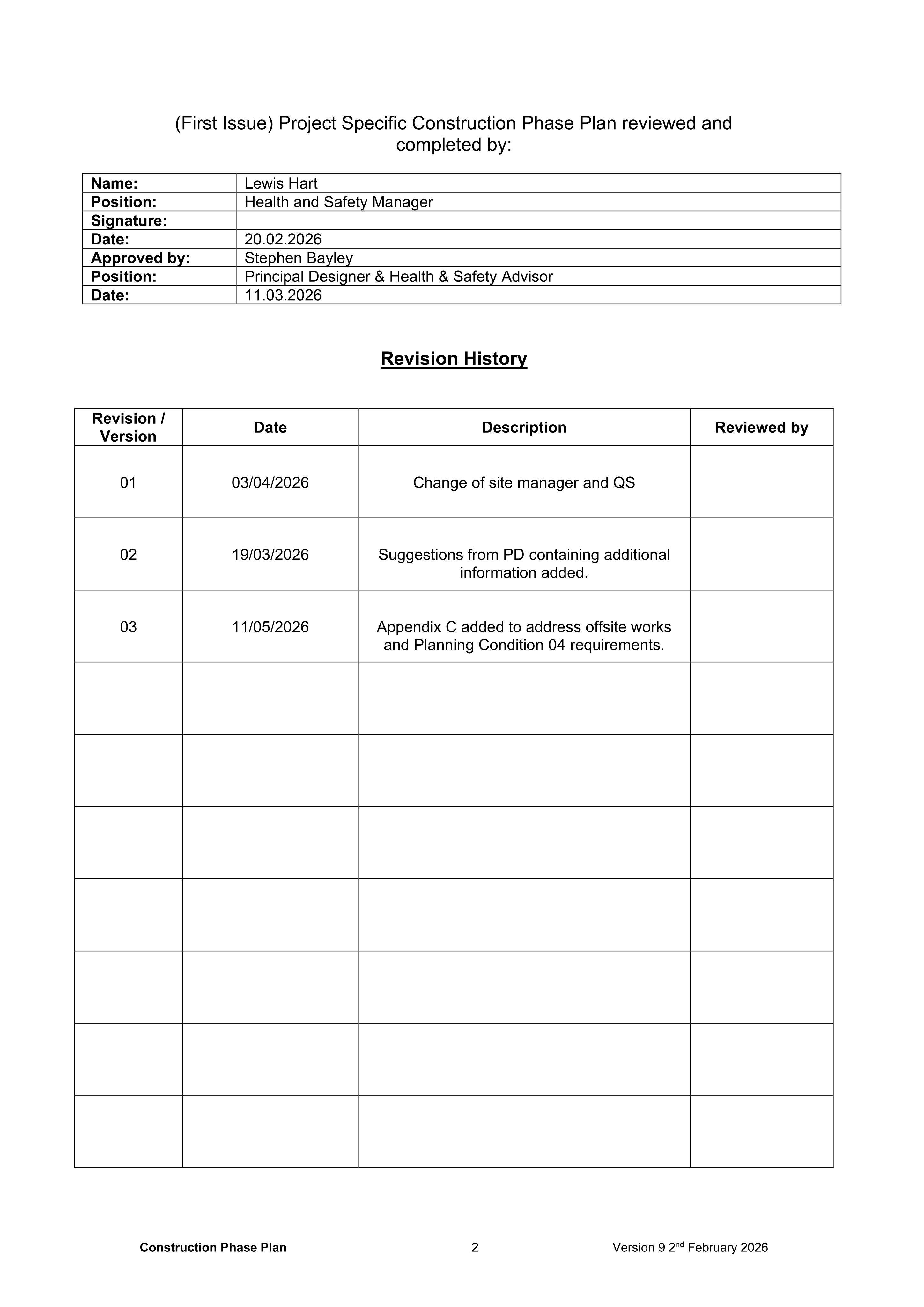 Planning document