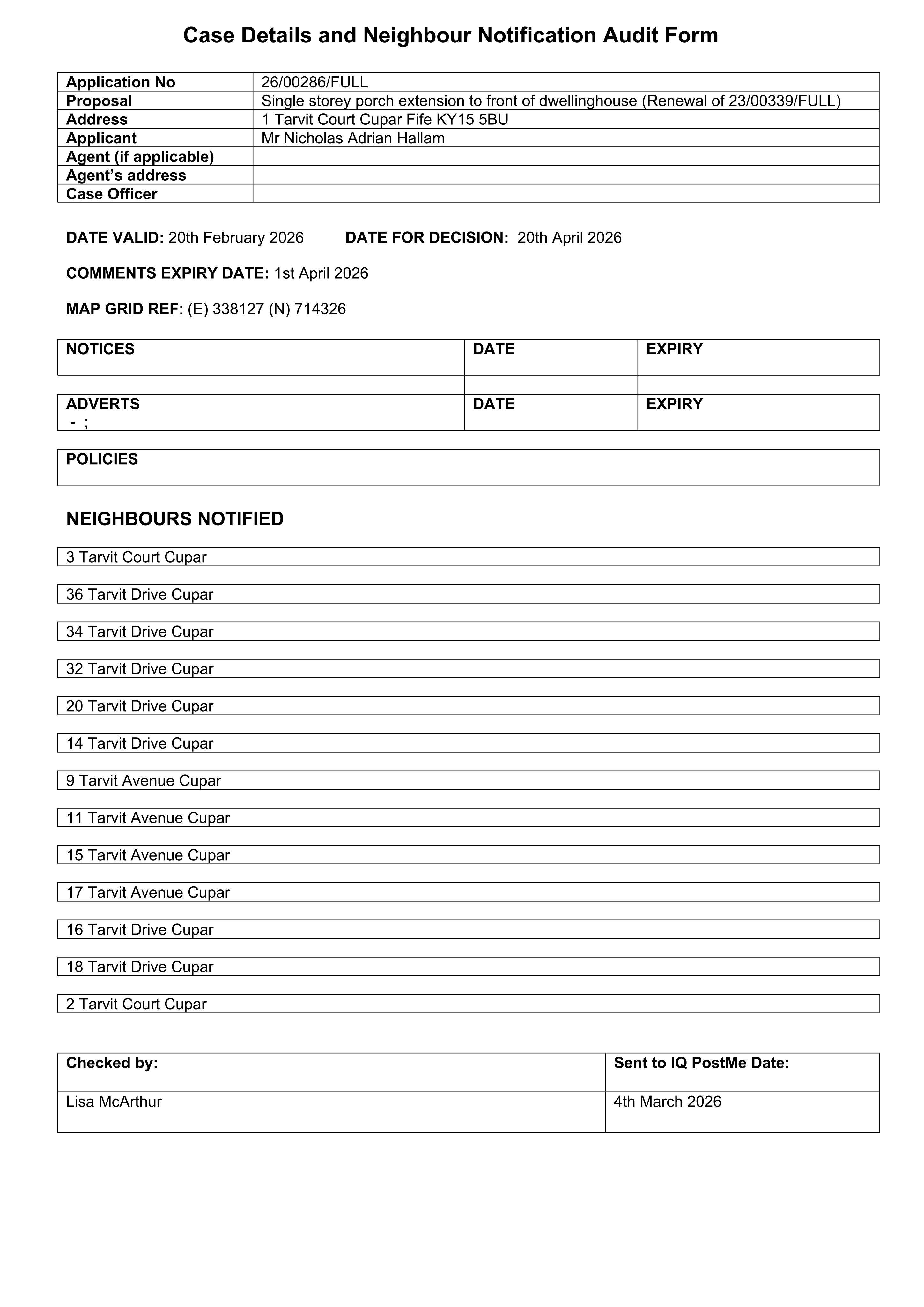 Planning document