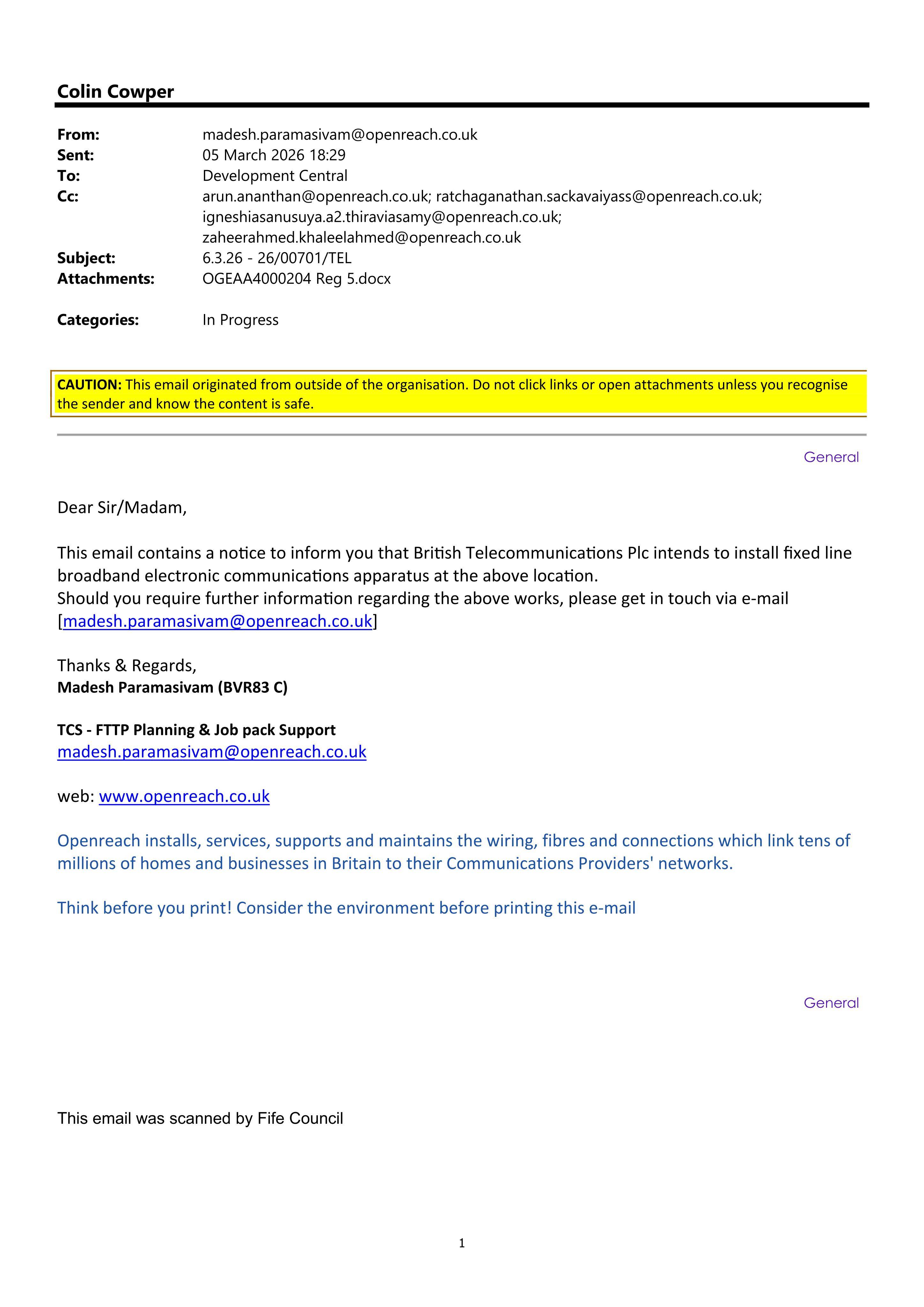 Planning document