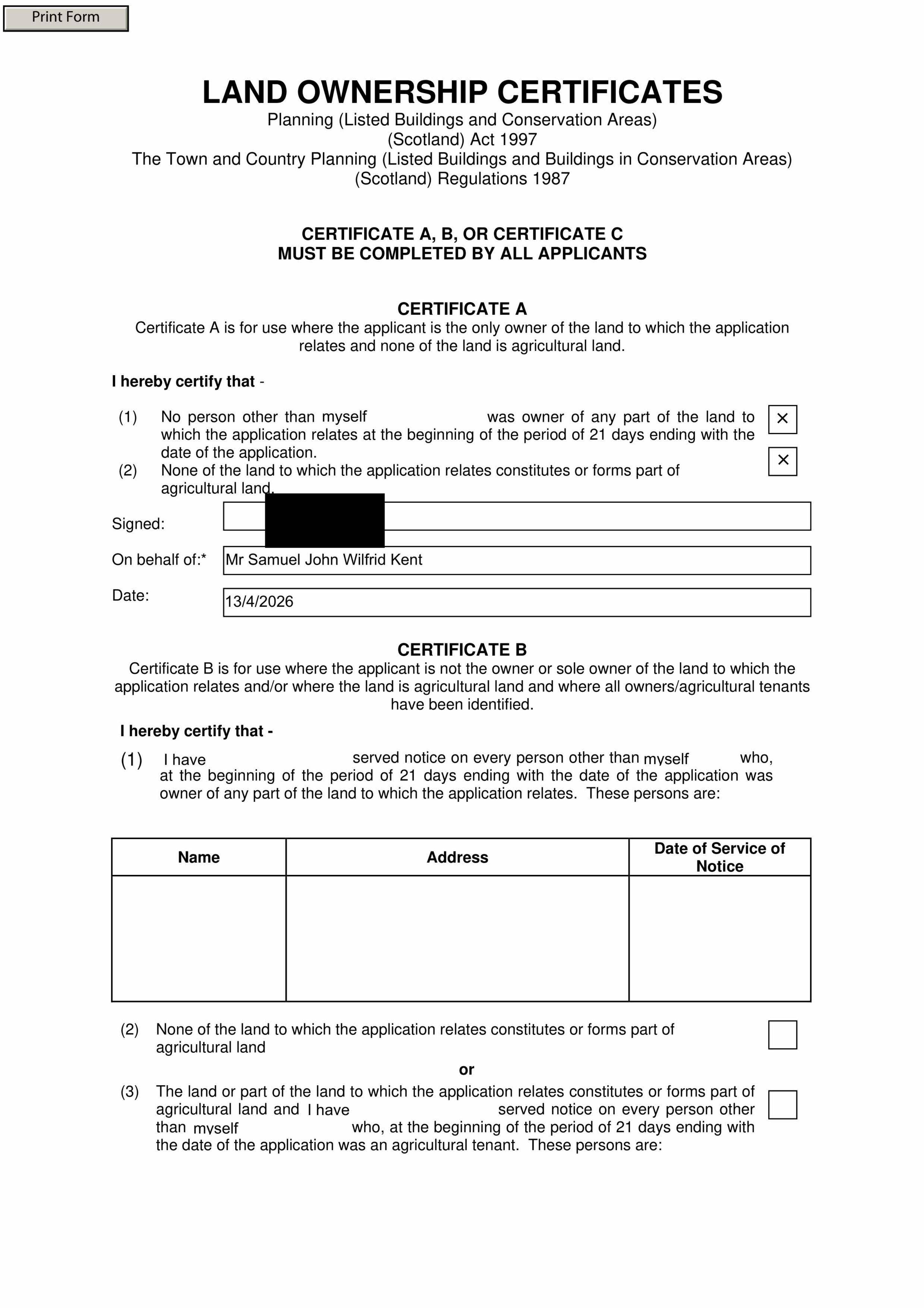 Planning document
