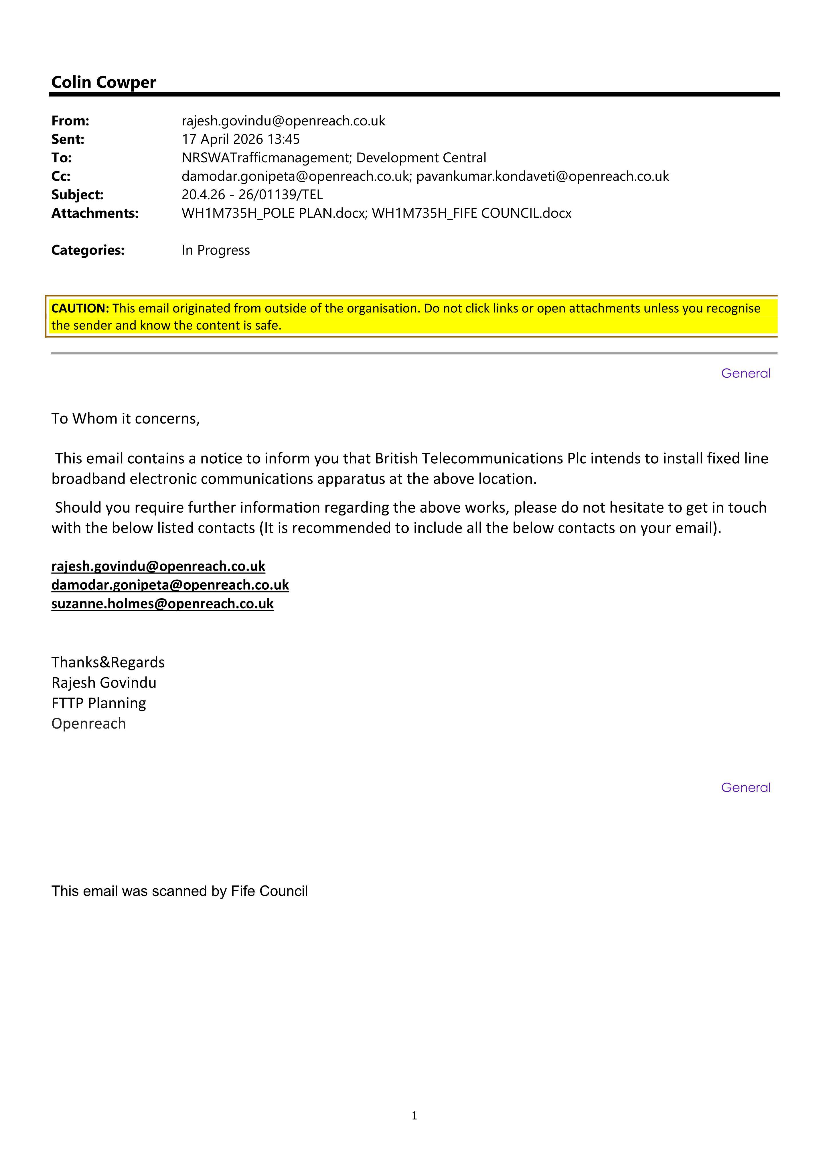 Planning document