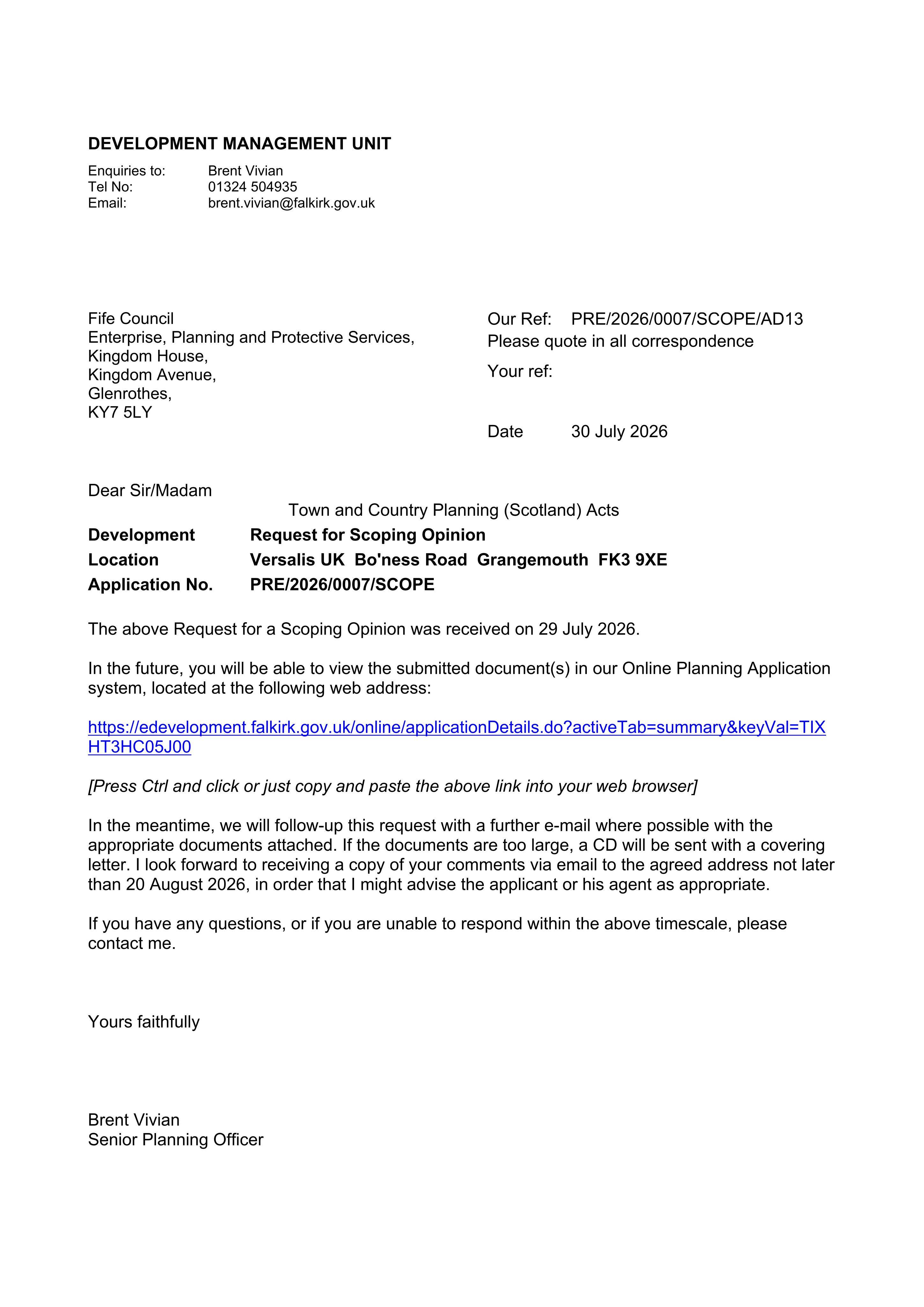 Planning document