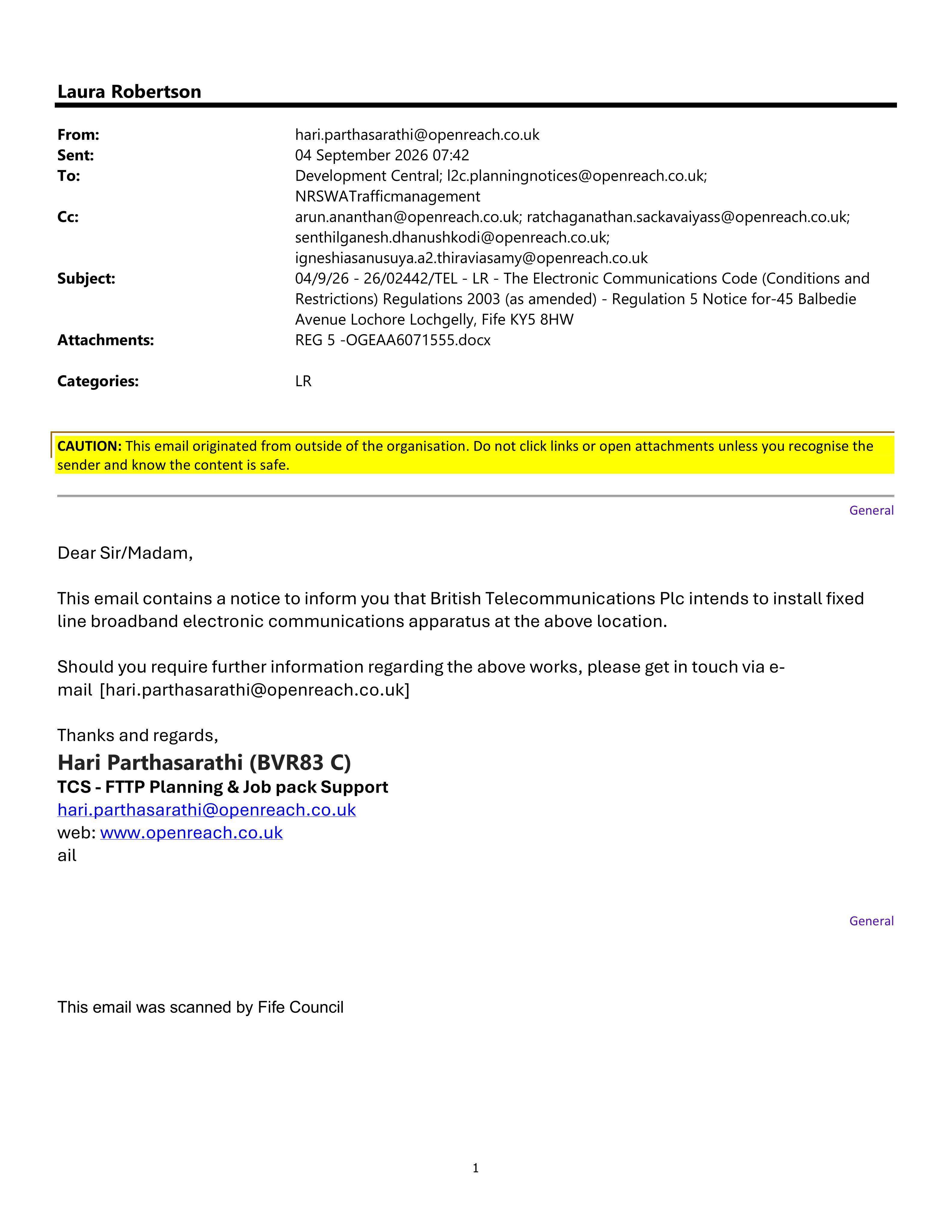 Planning document