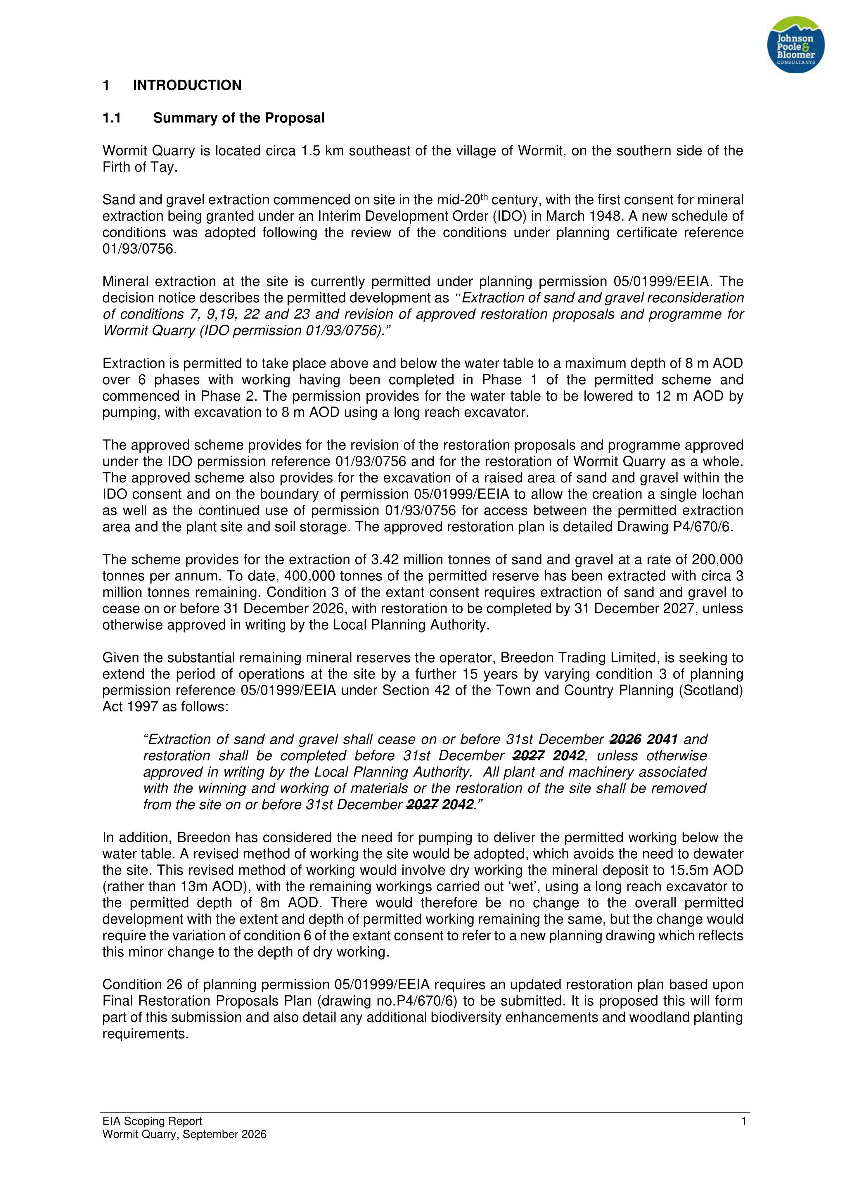 Planning document