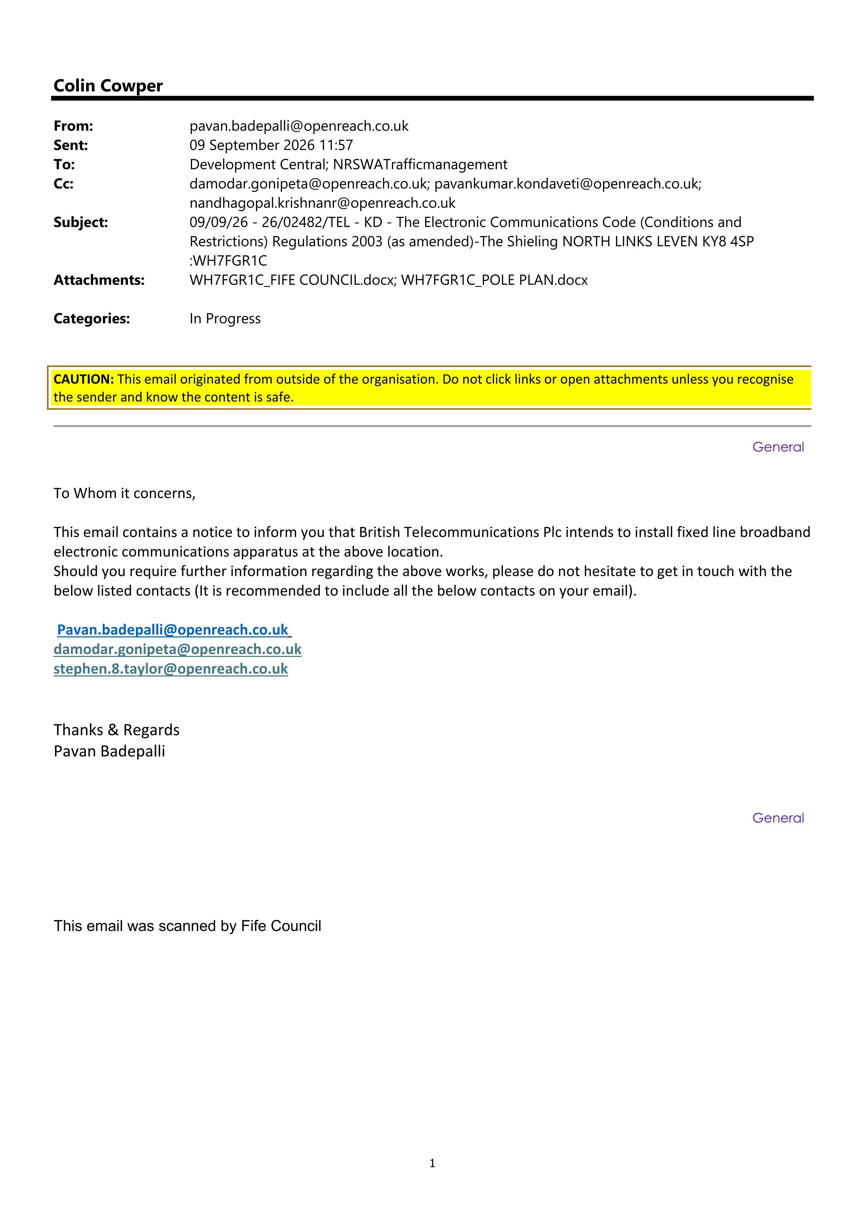 Planning document