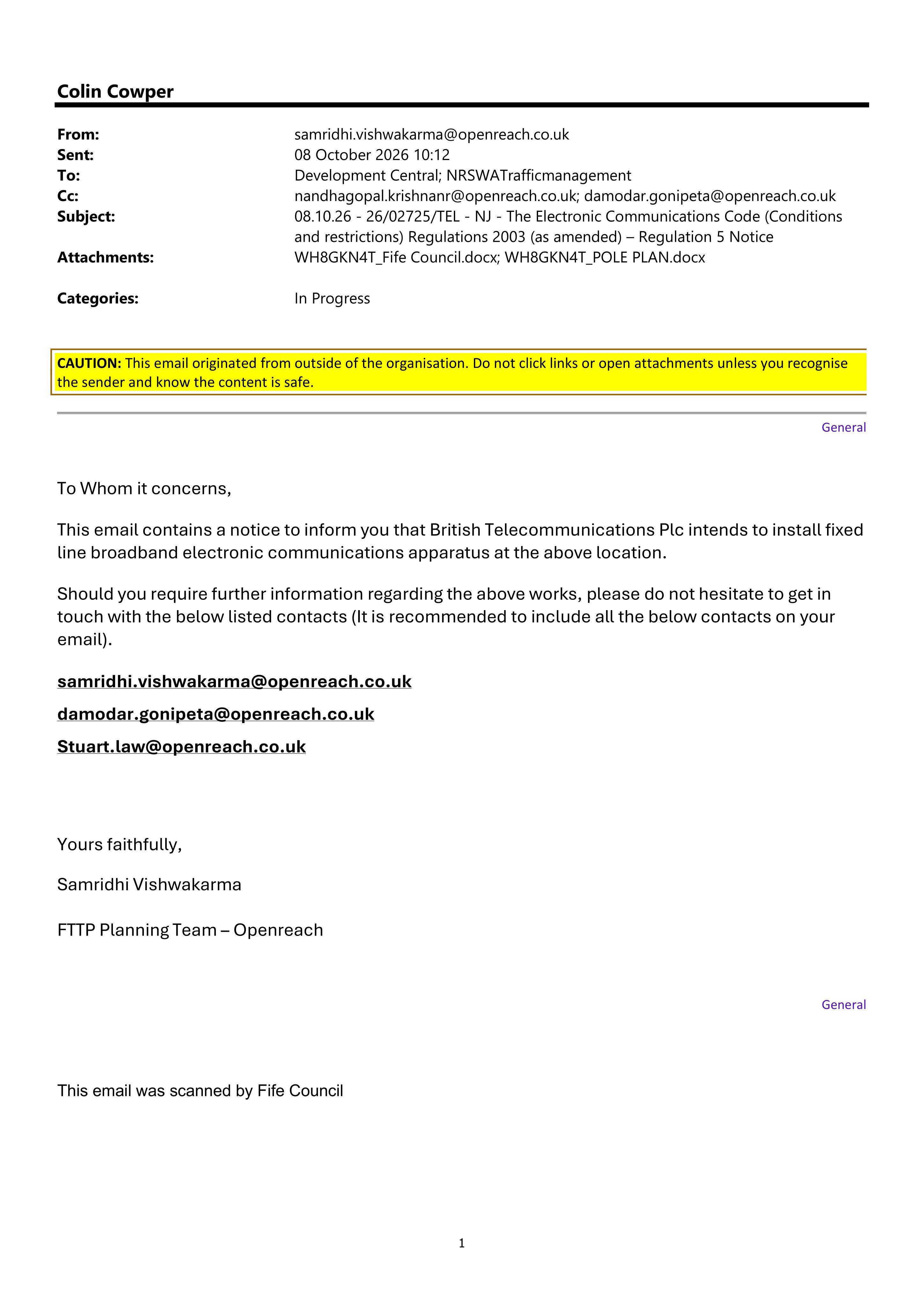 Planning document