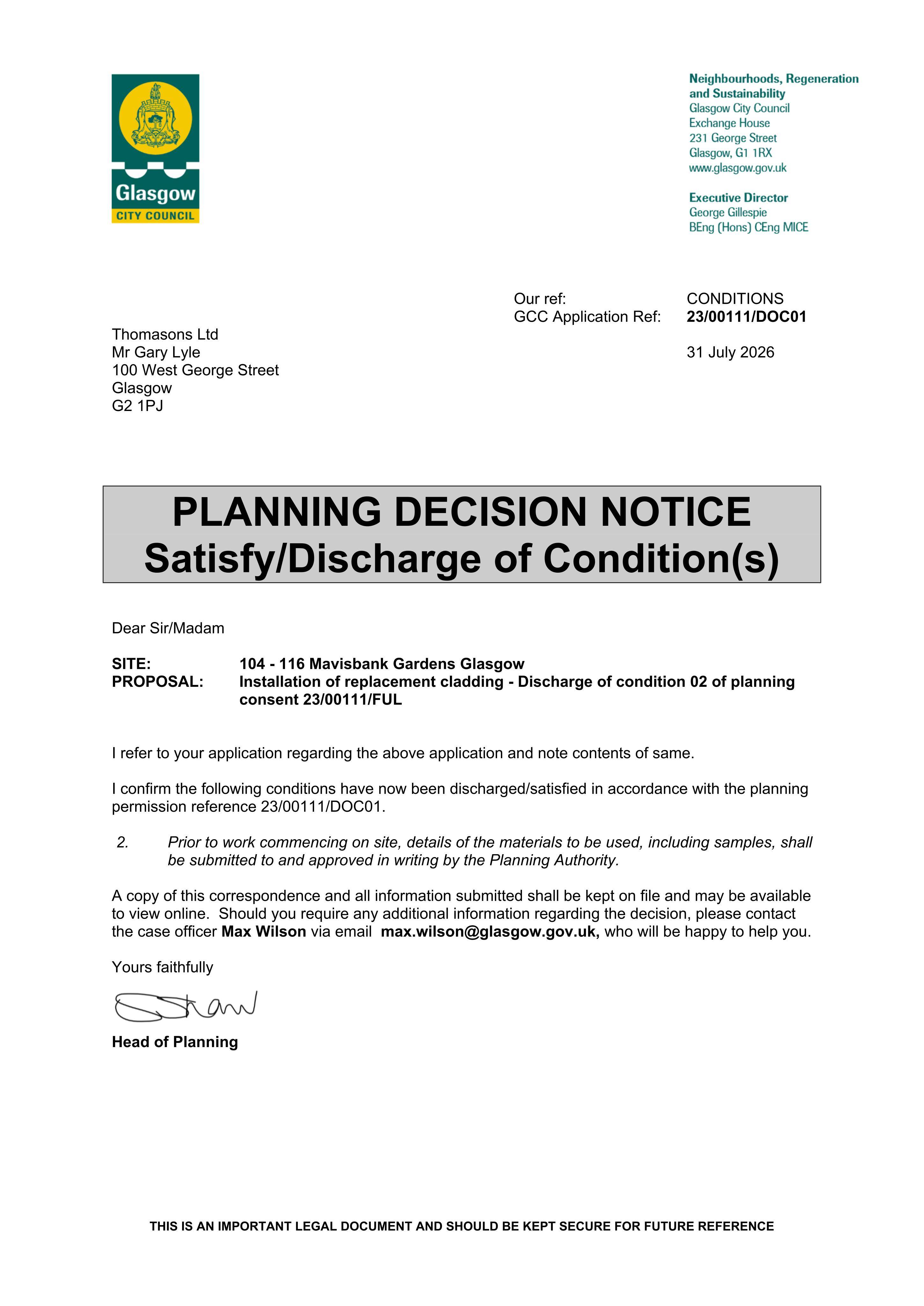 Planning document