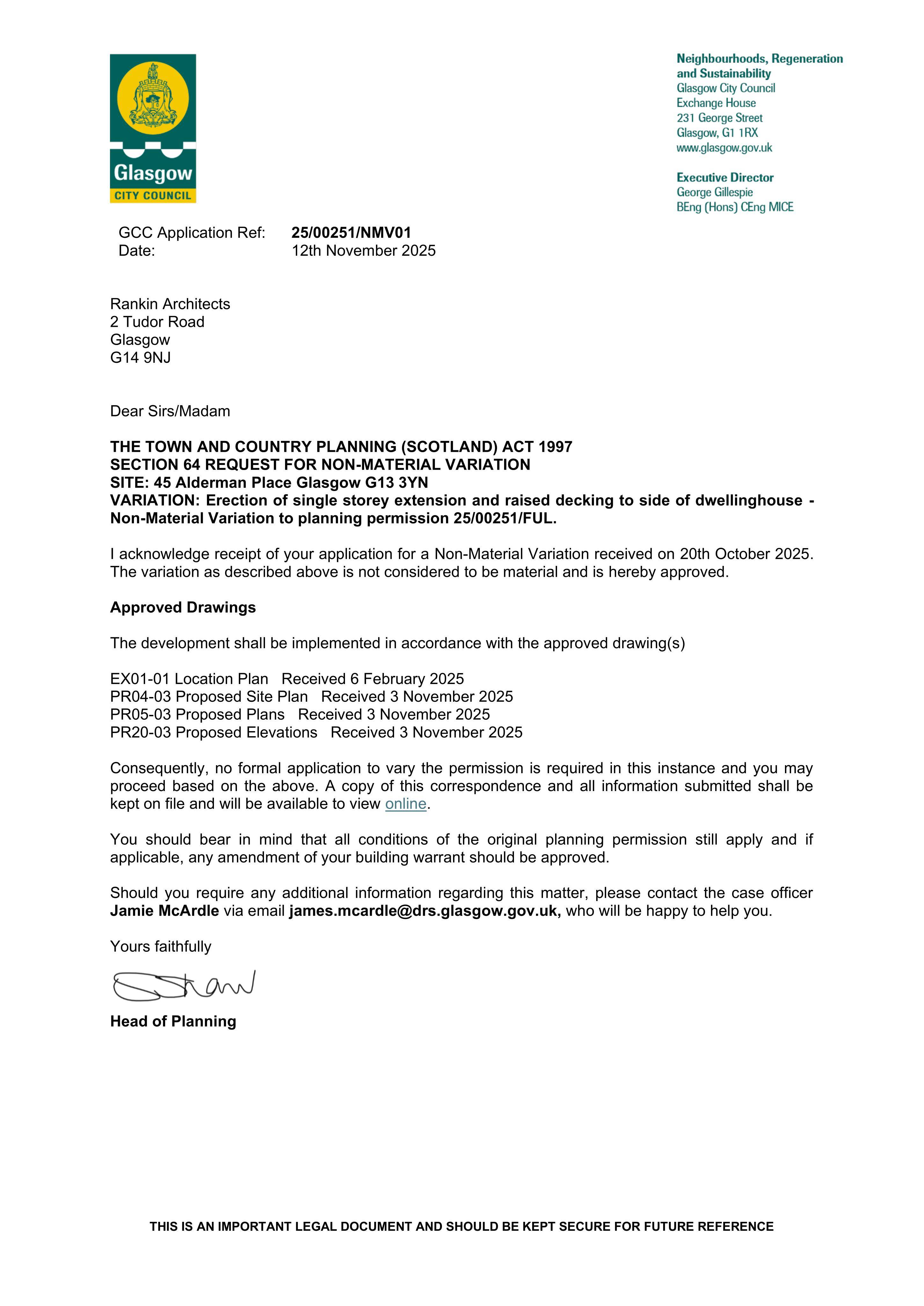 Planning document