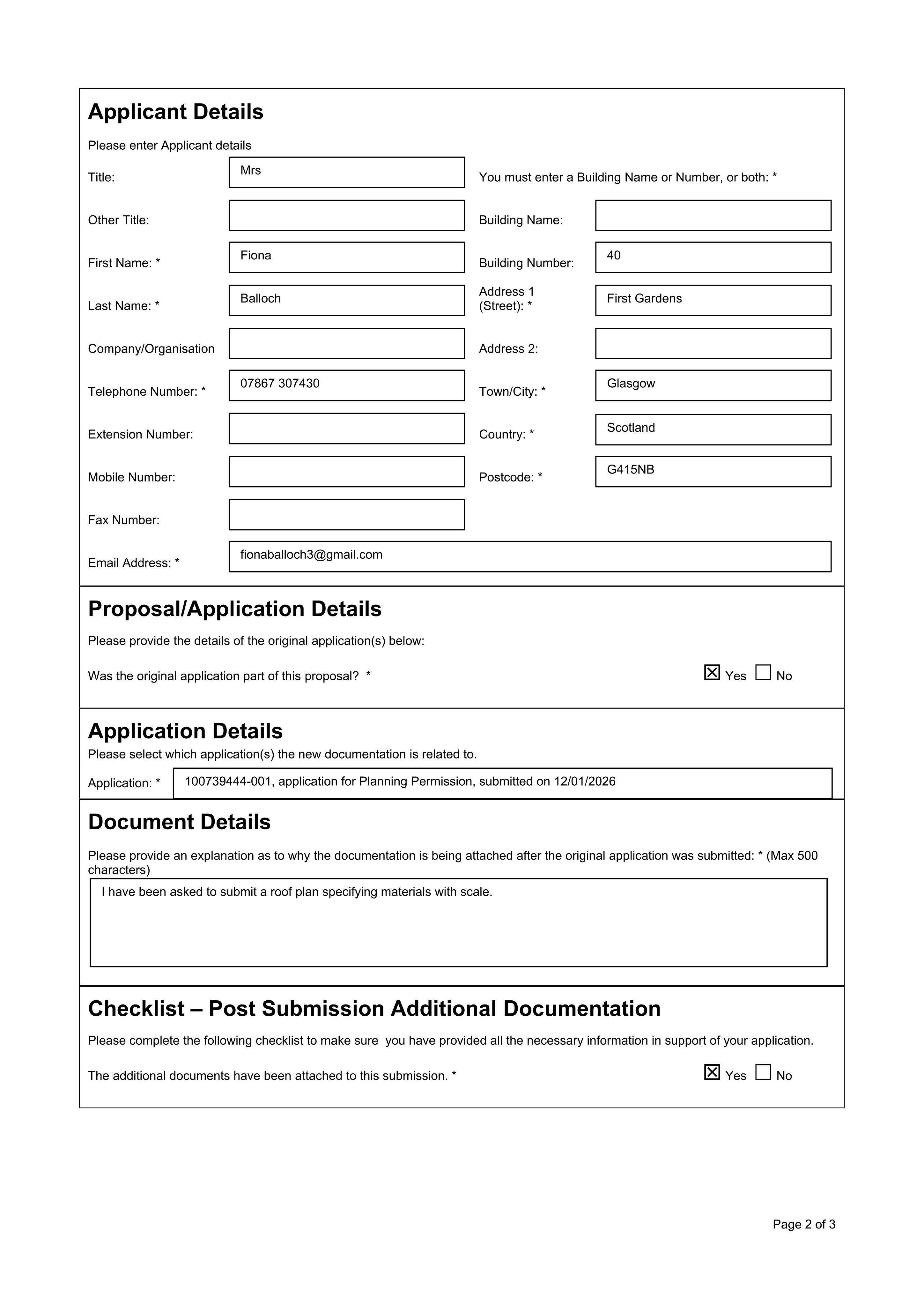 Planning document