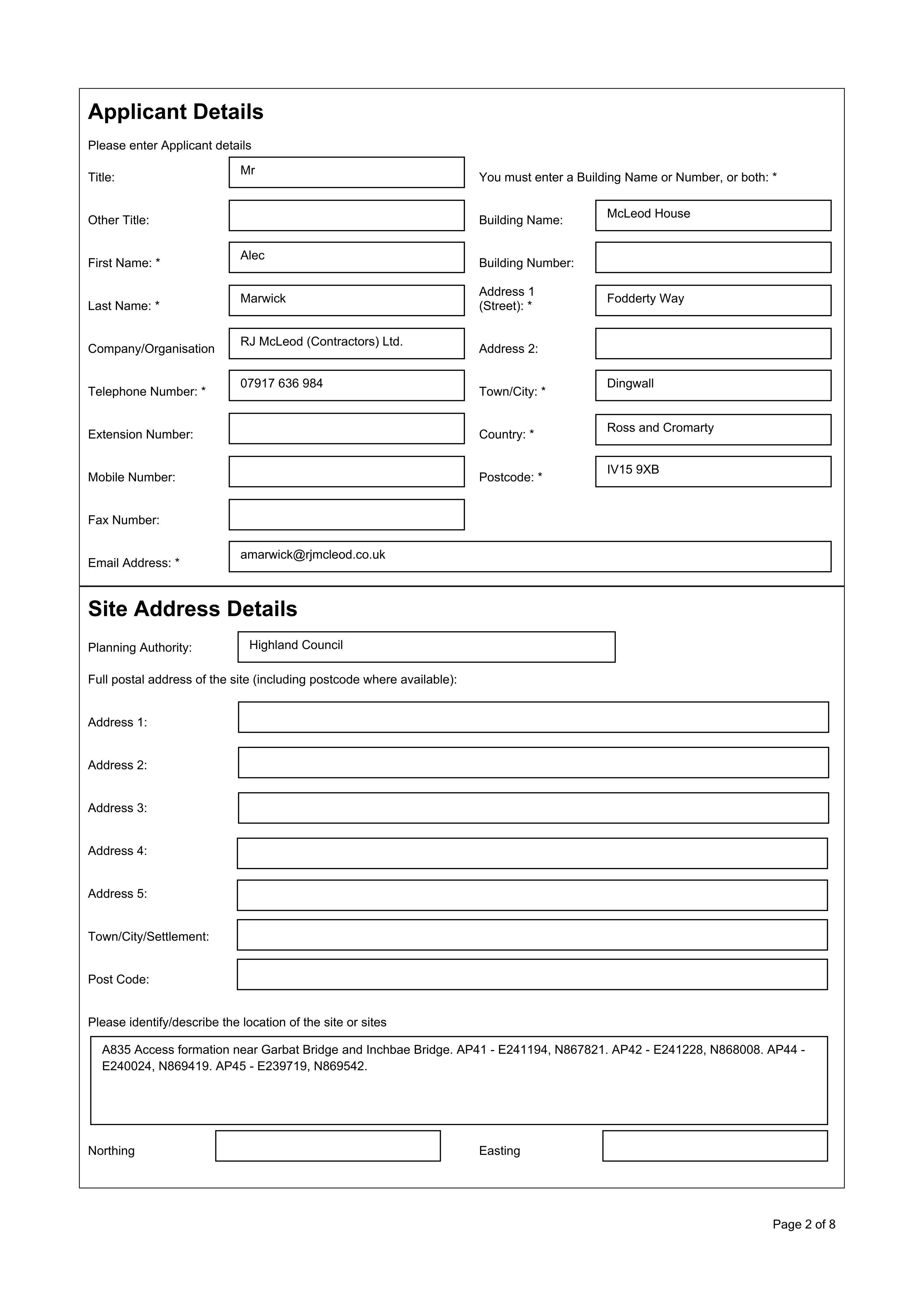 Planning document