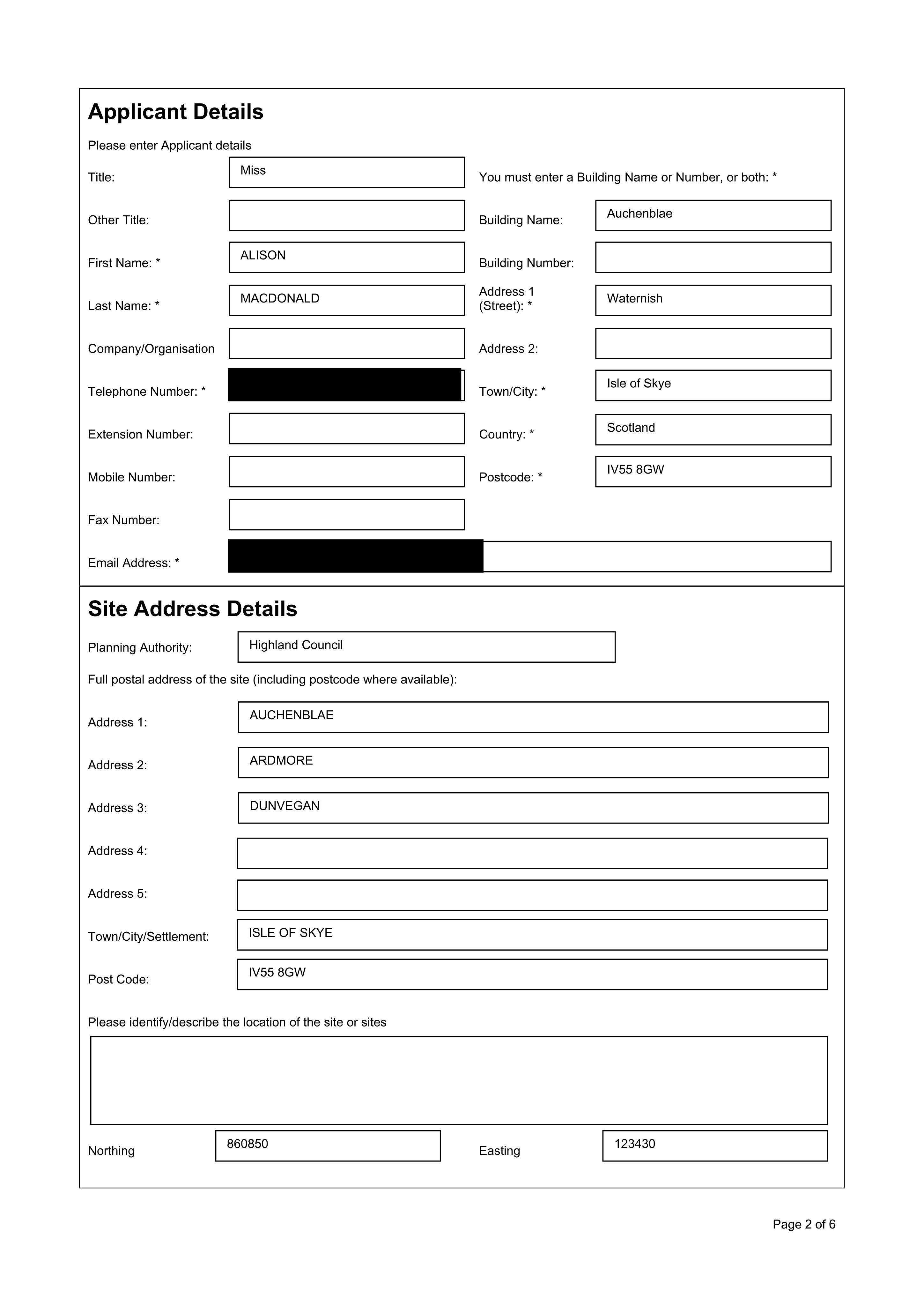 Planning document