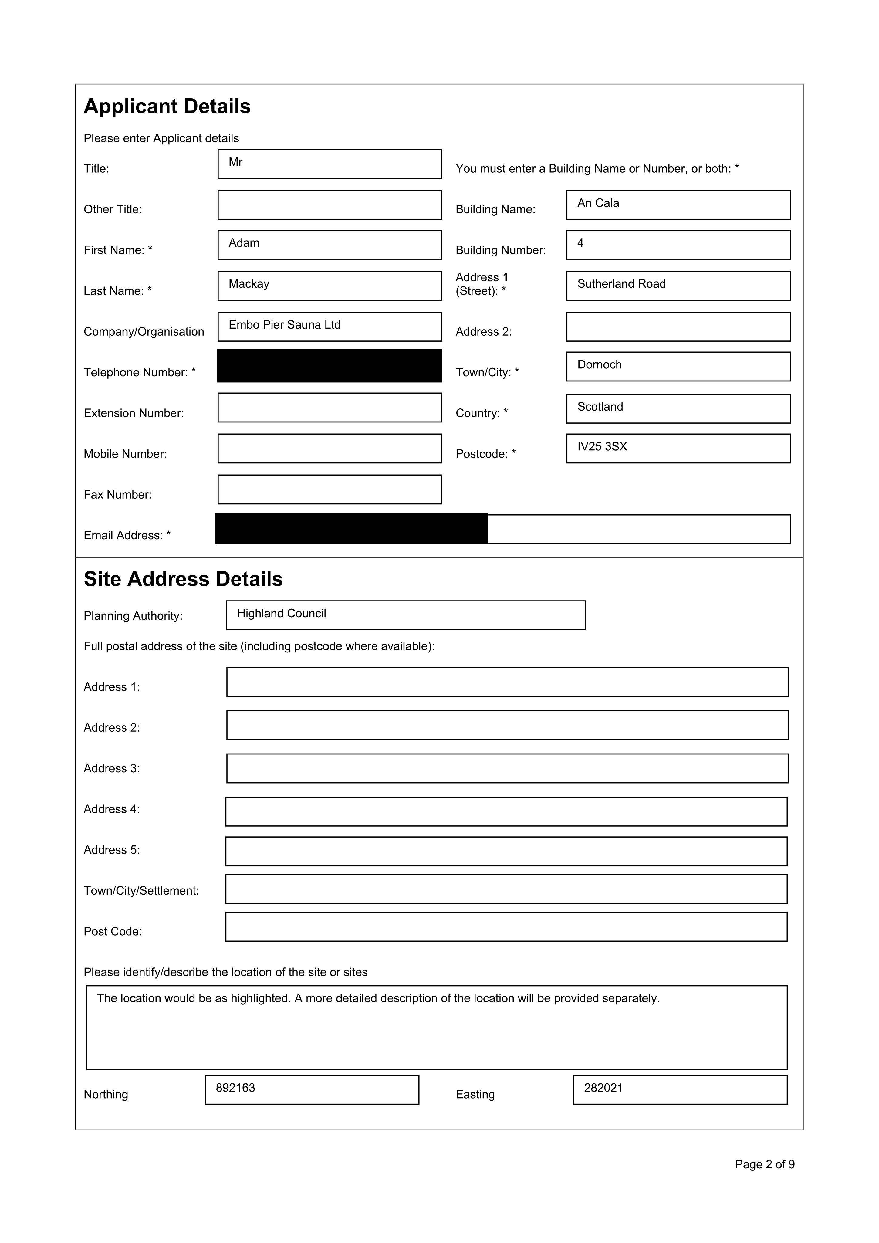 Planning document