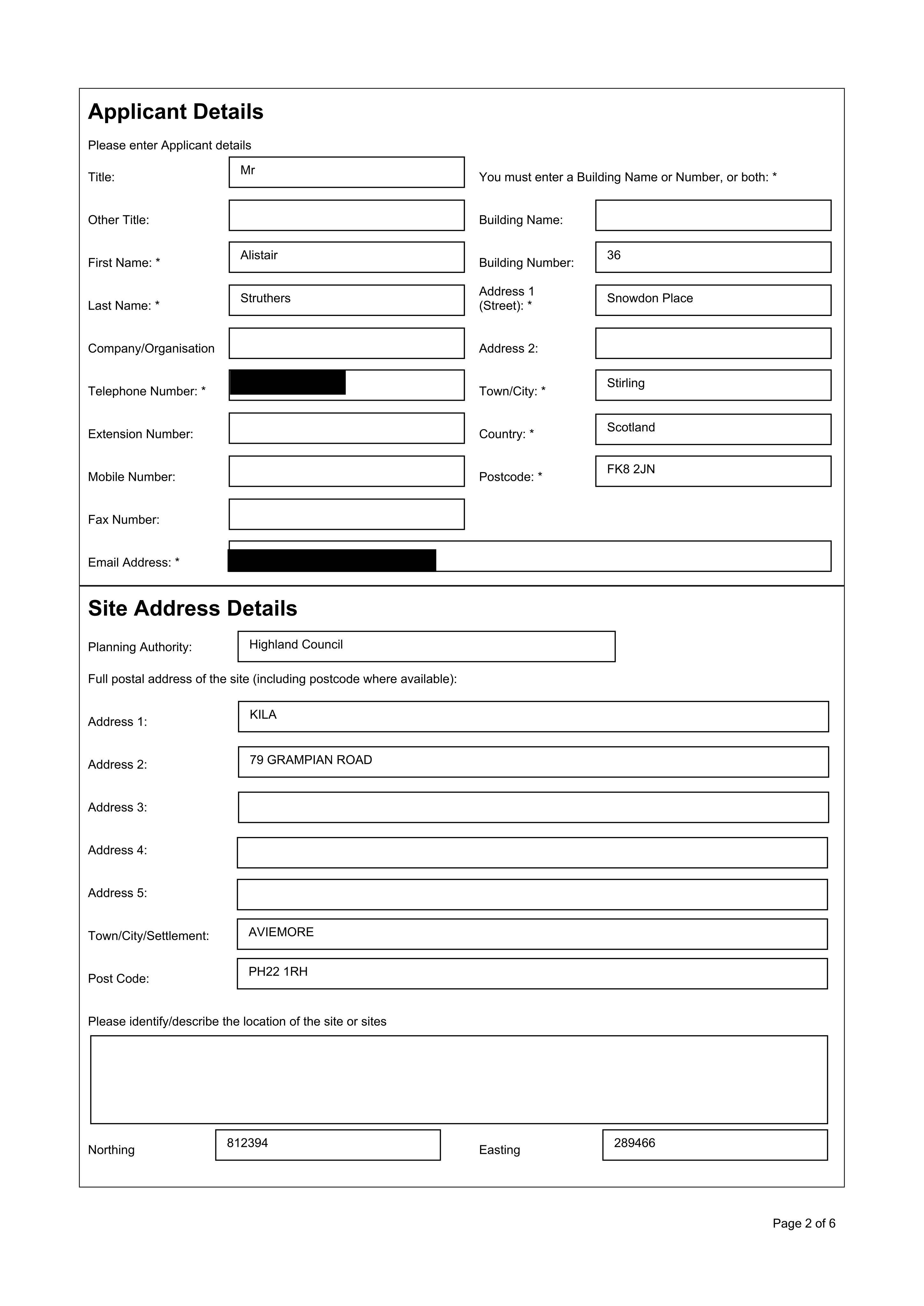 Planning document