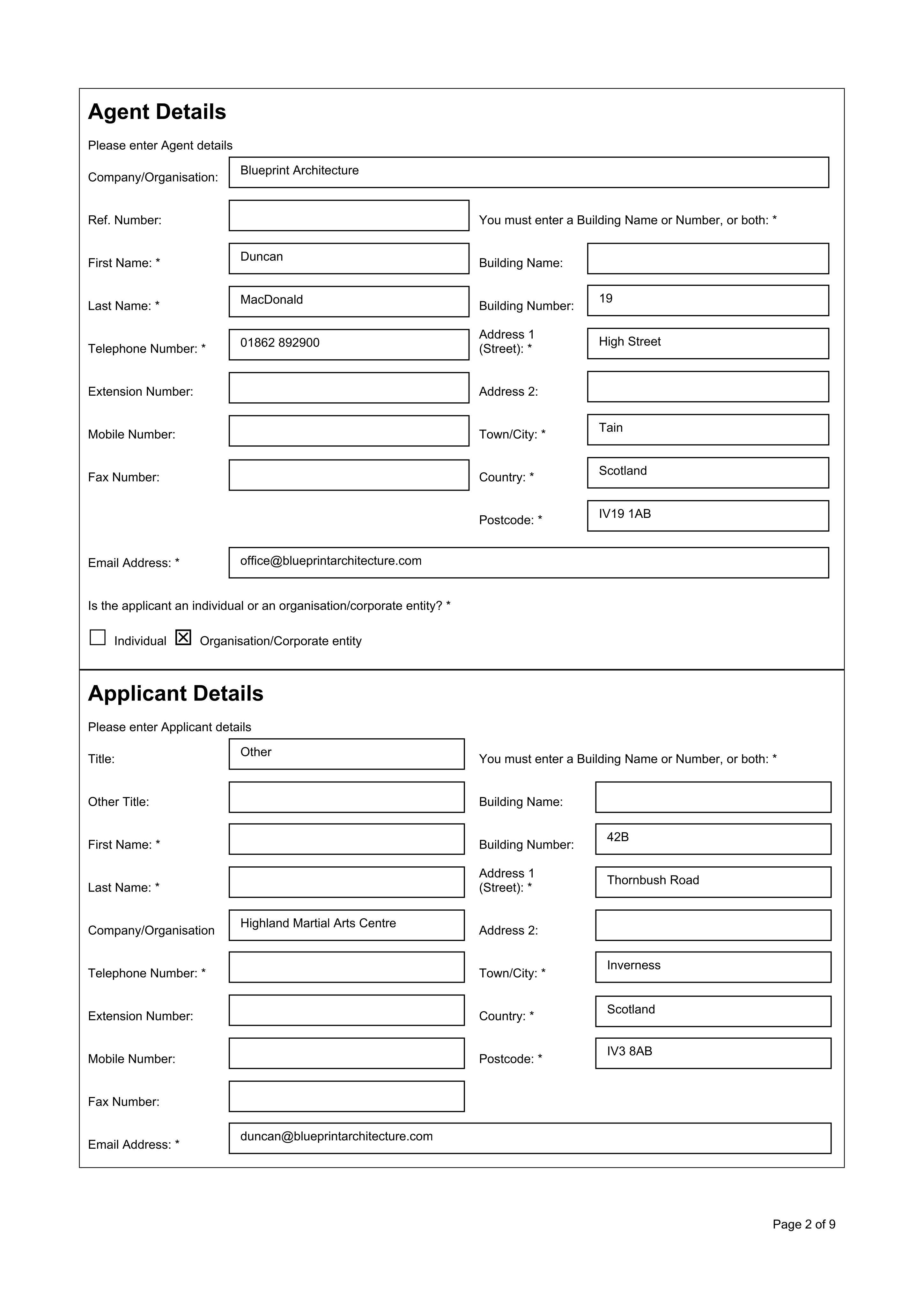 Planning document