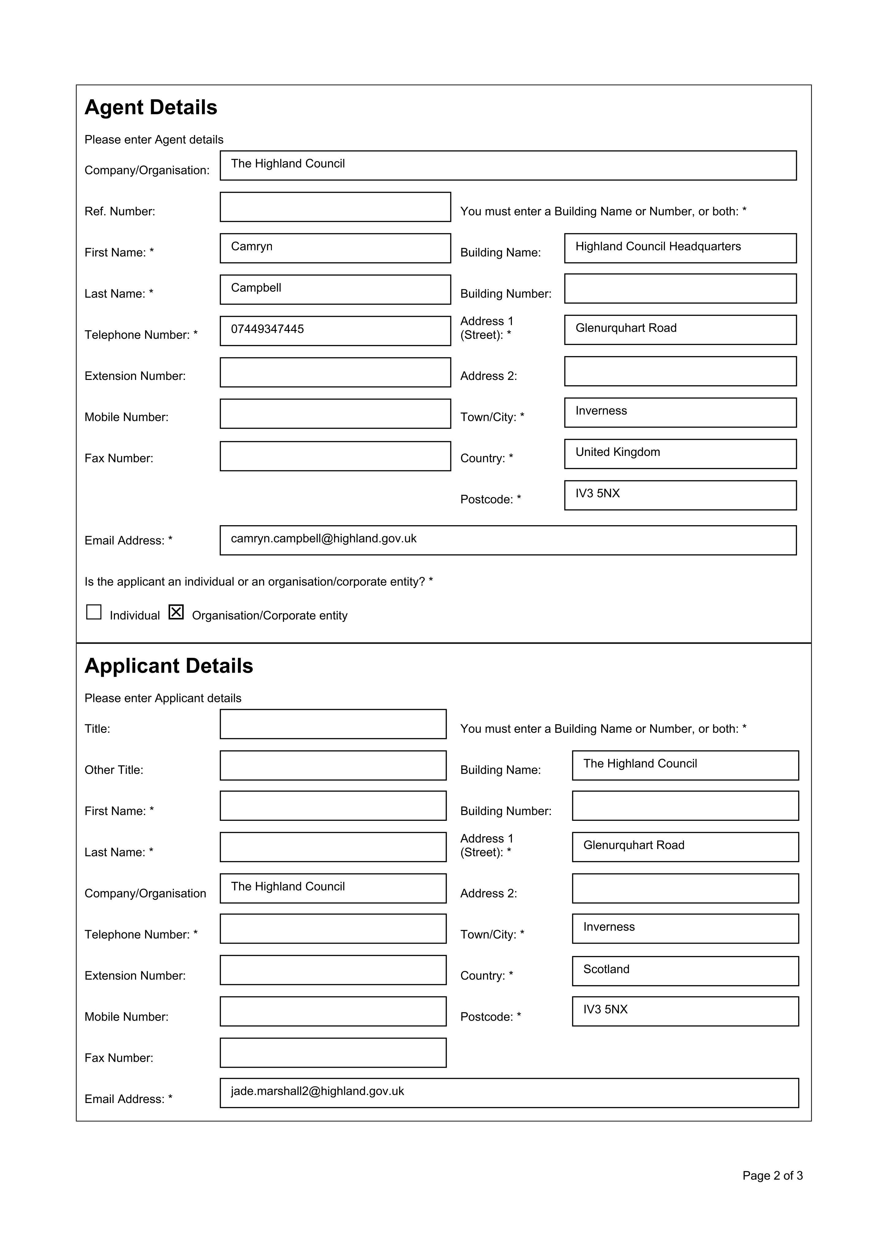 Planning document