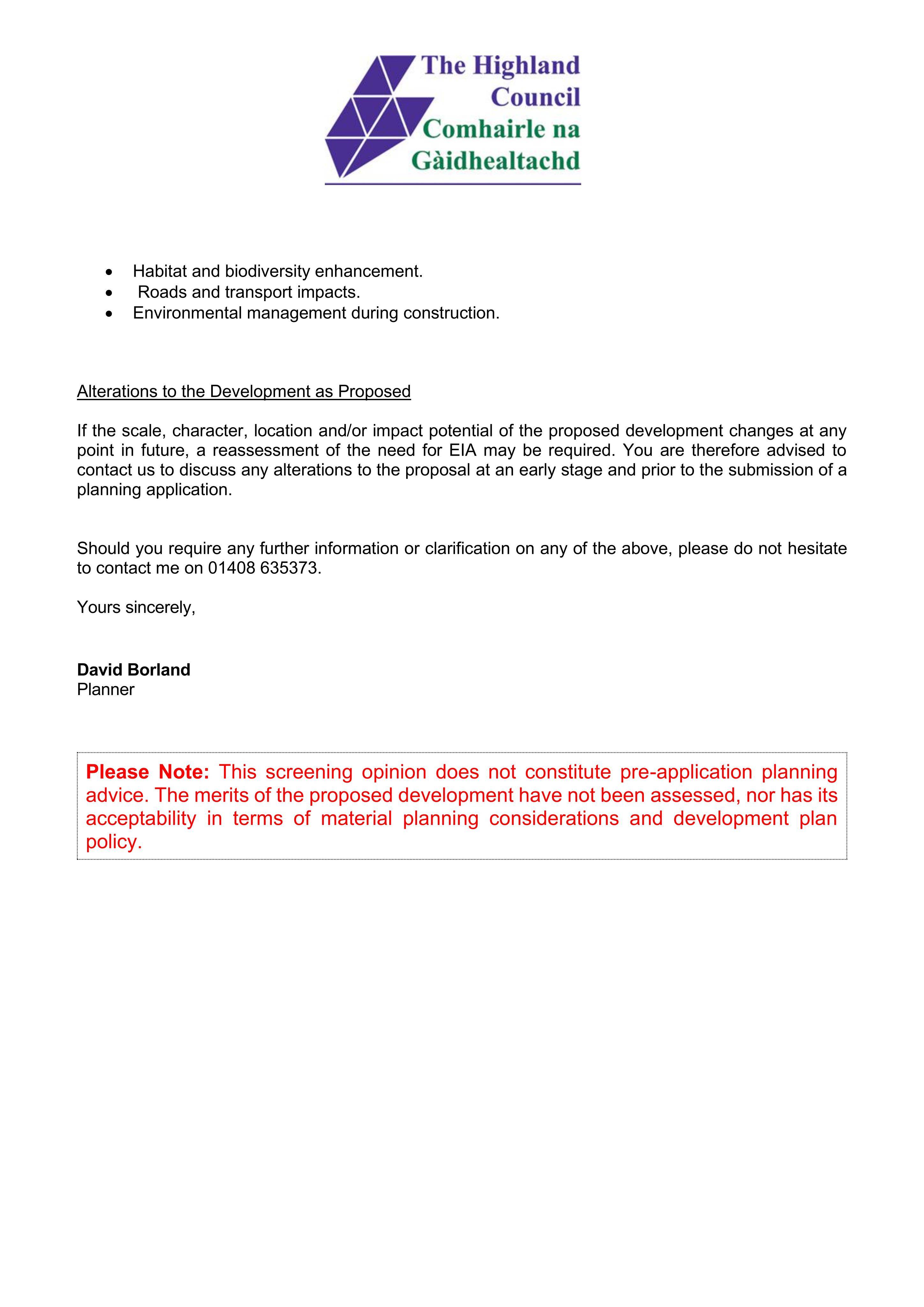 Planning document