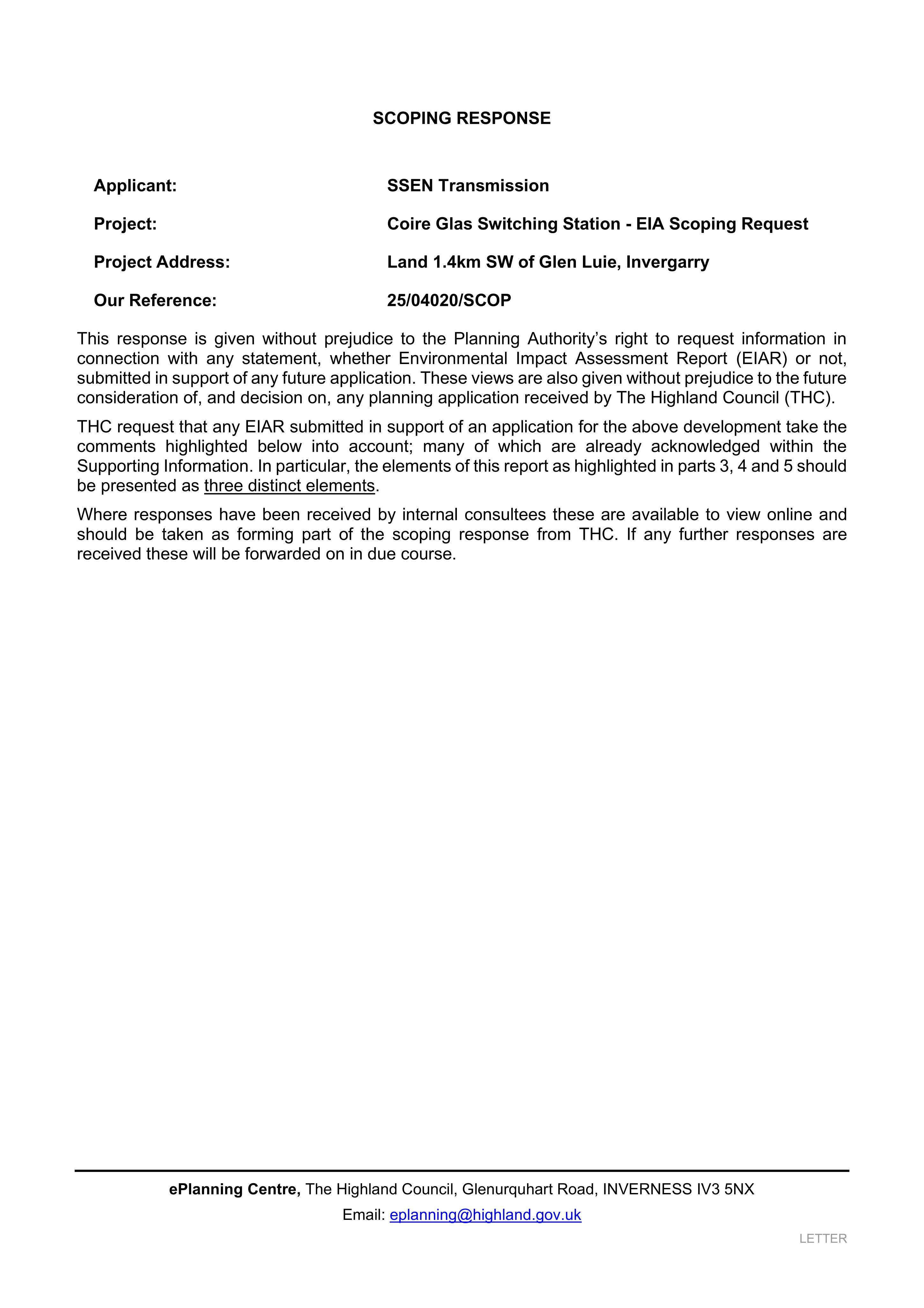 Planning document