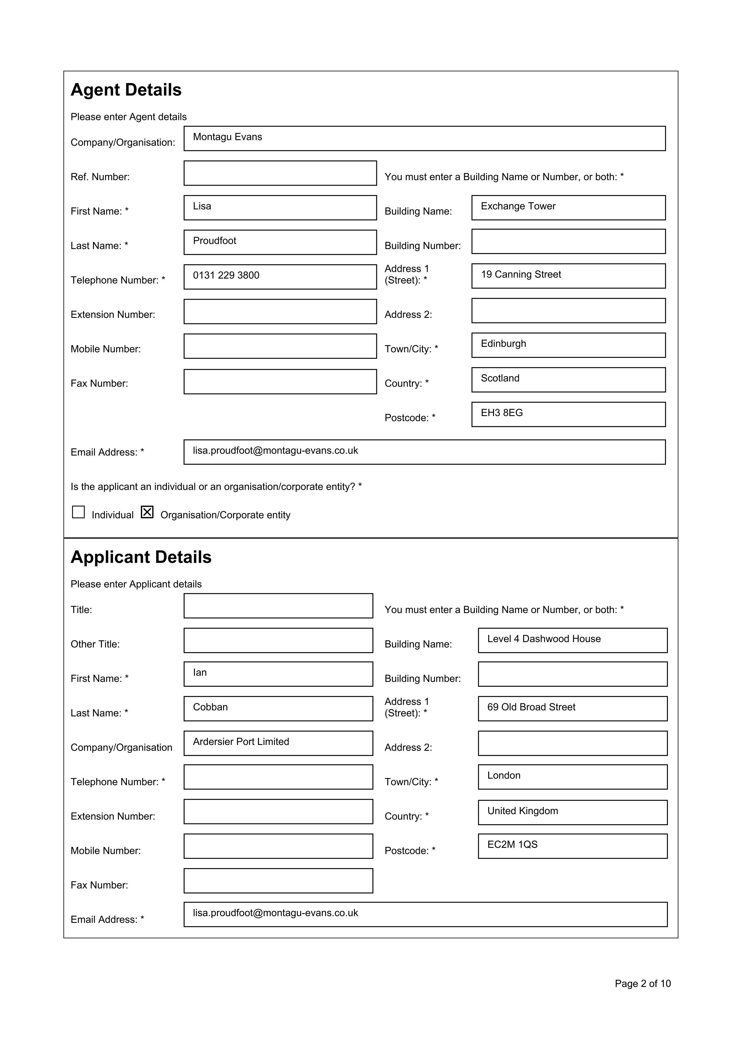 Planning document