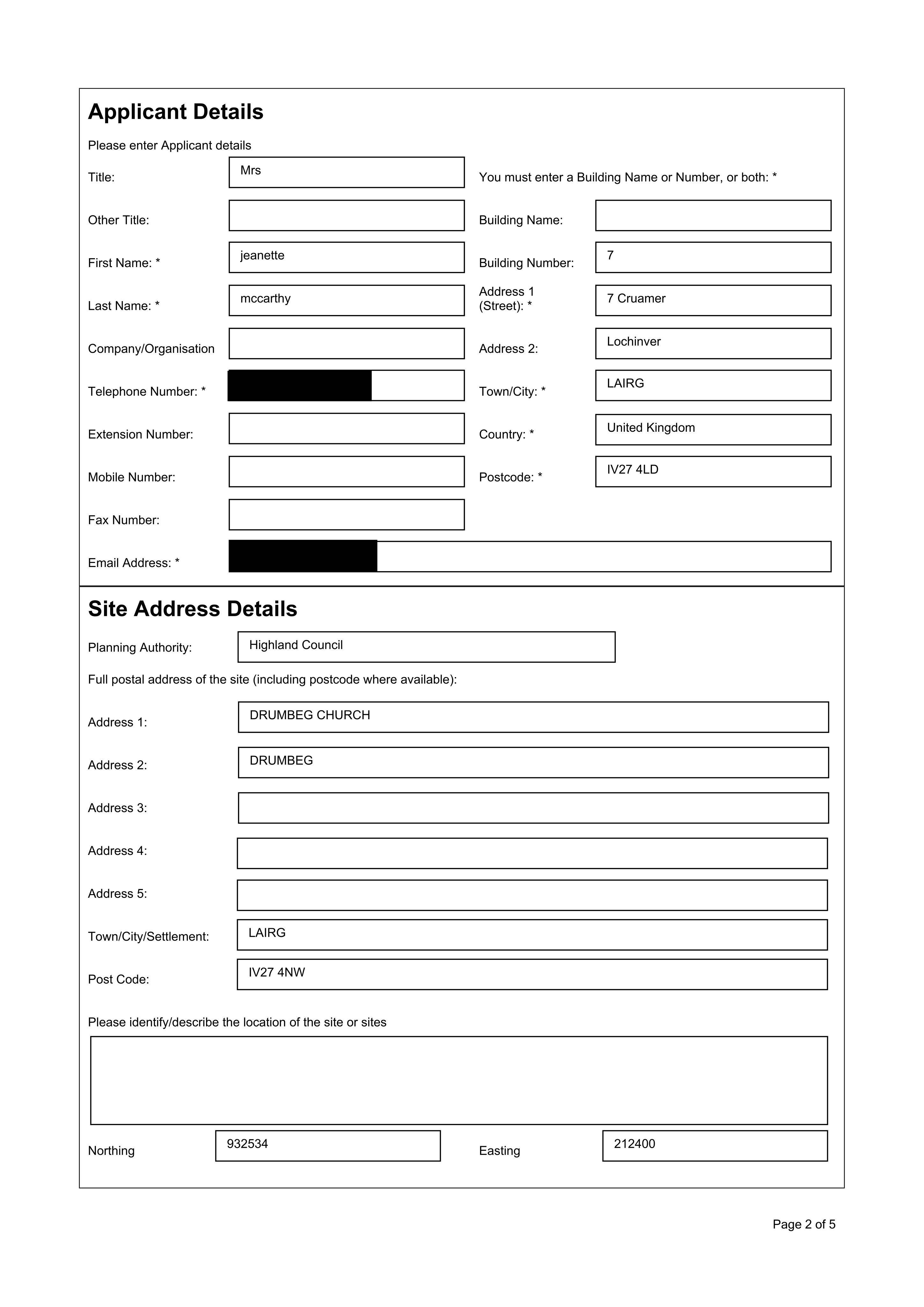 Planning document