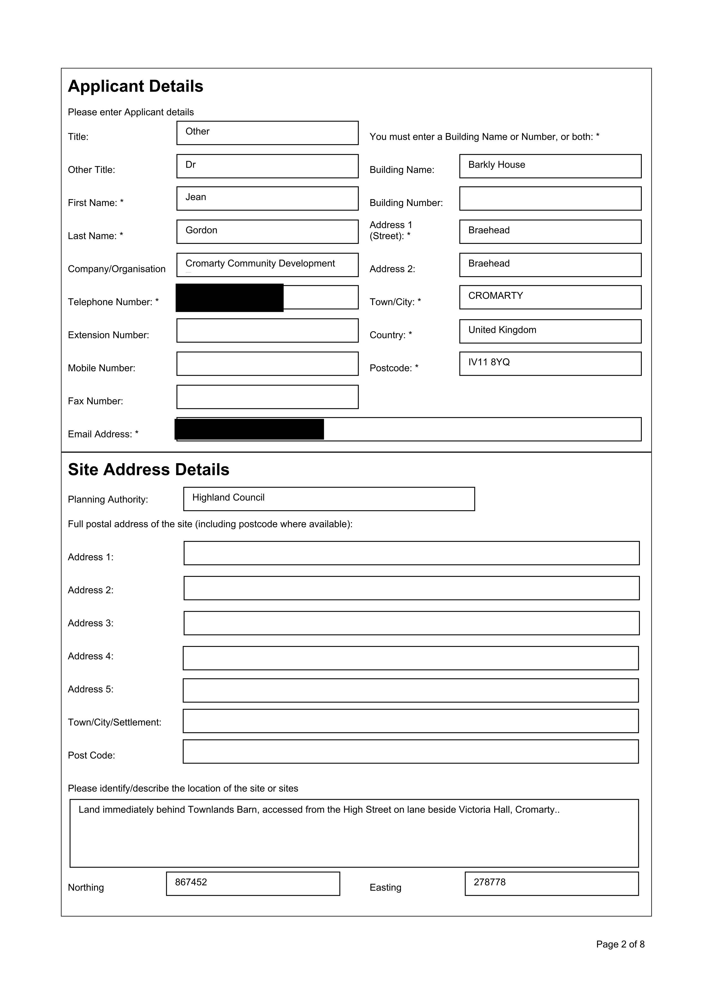 Planning document