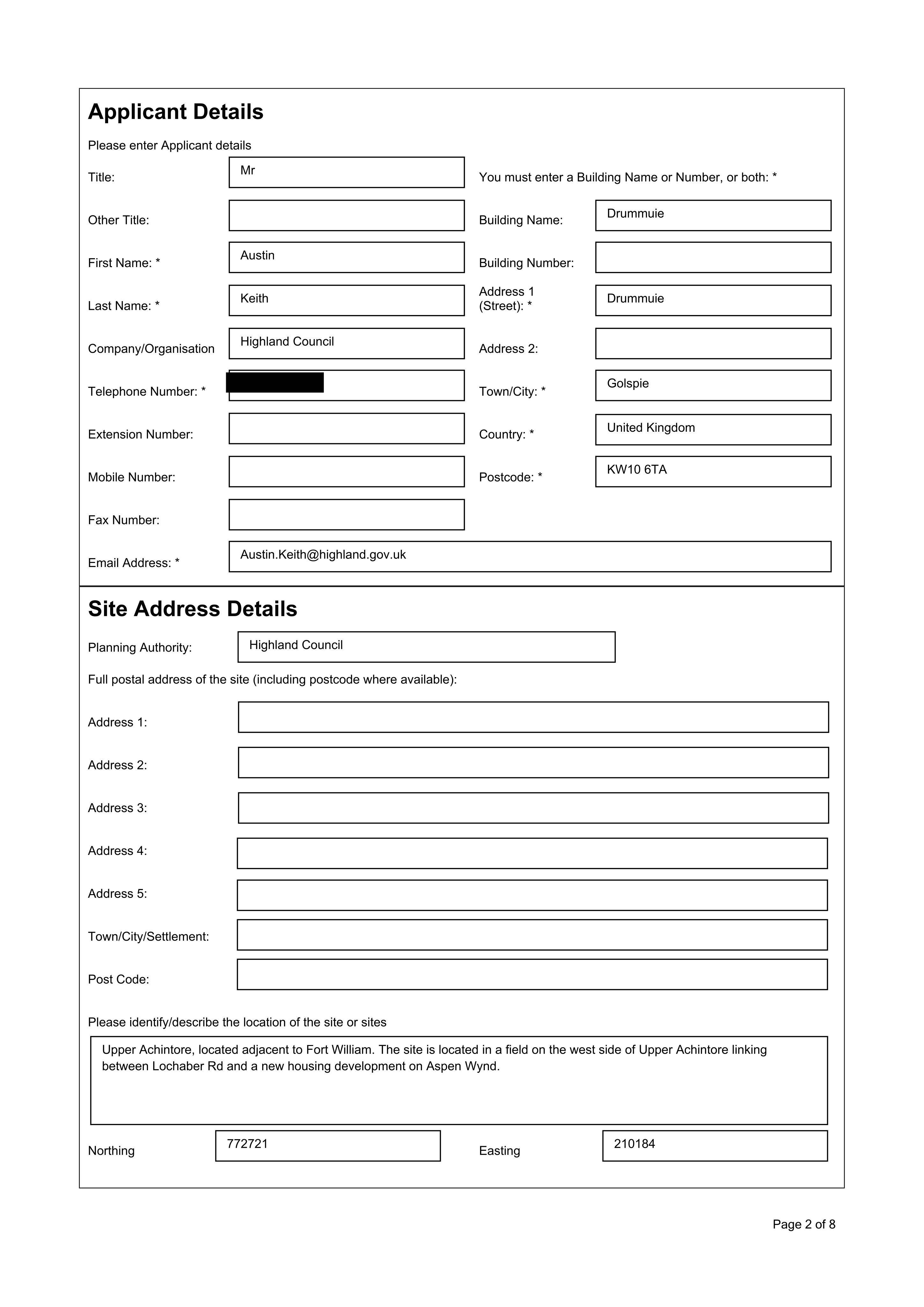 Planning document