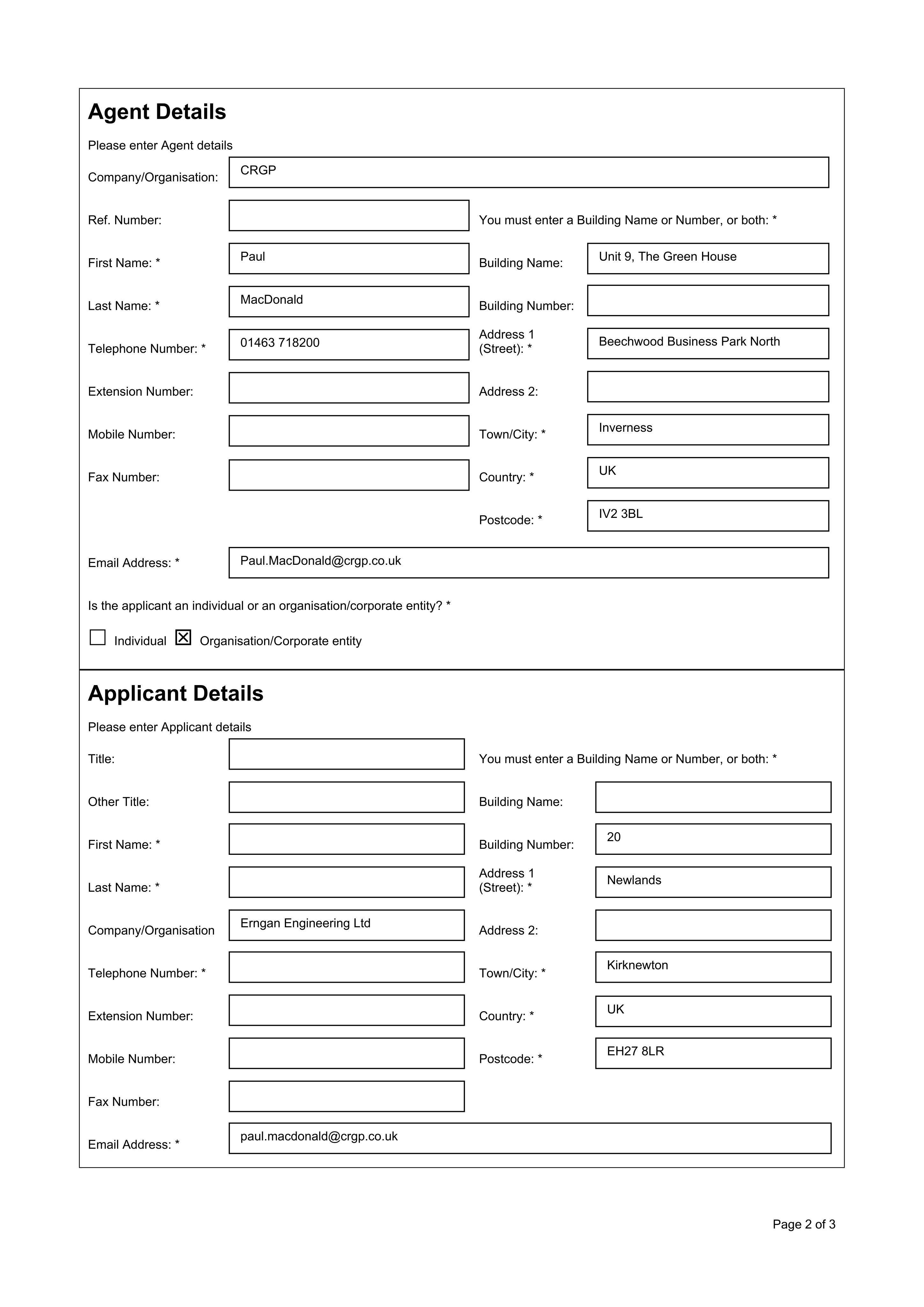 Planning document
