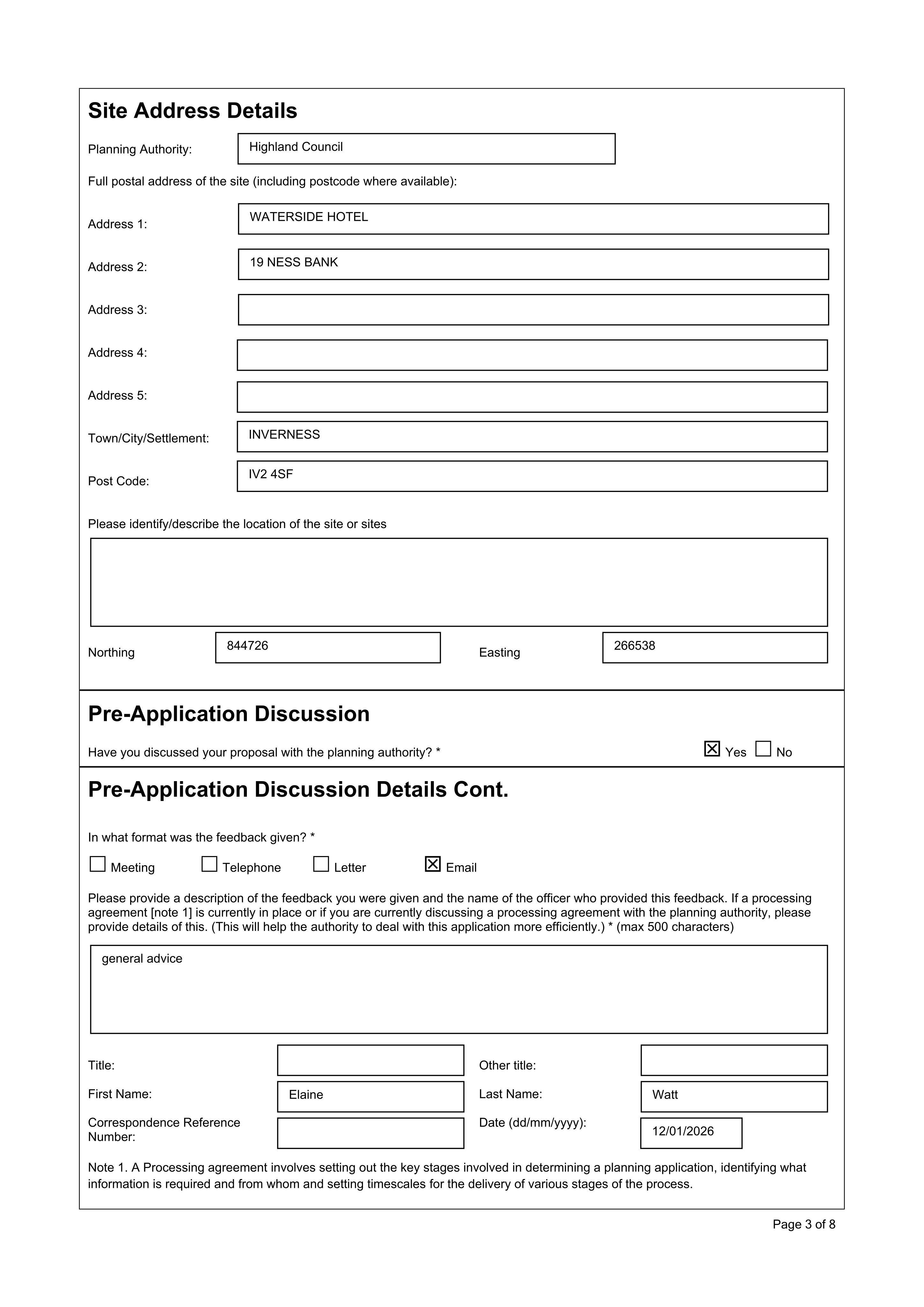 Planning document