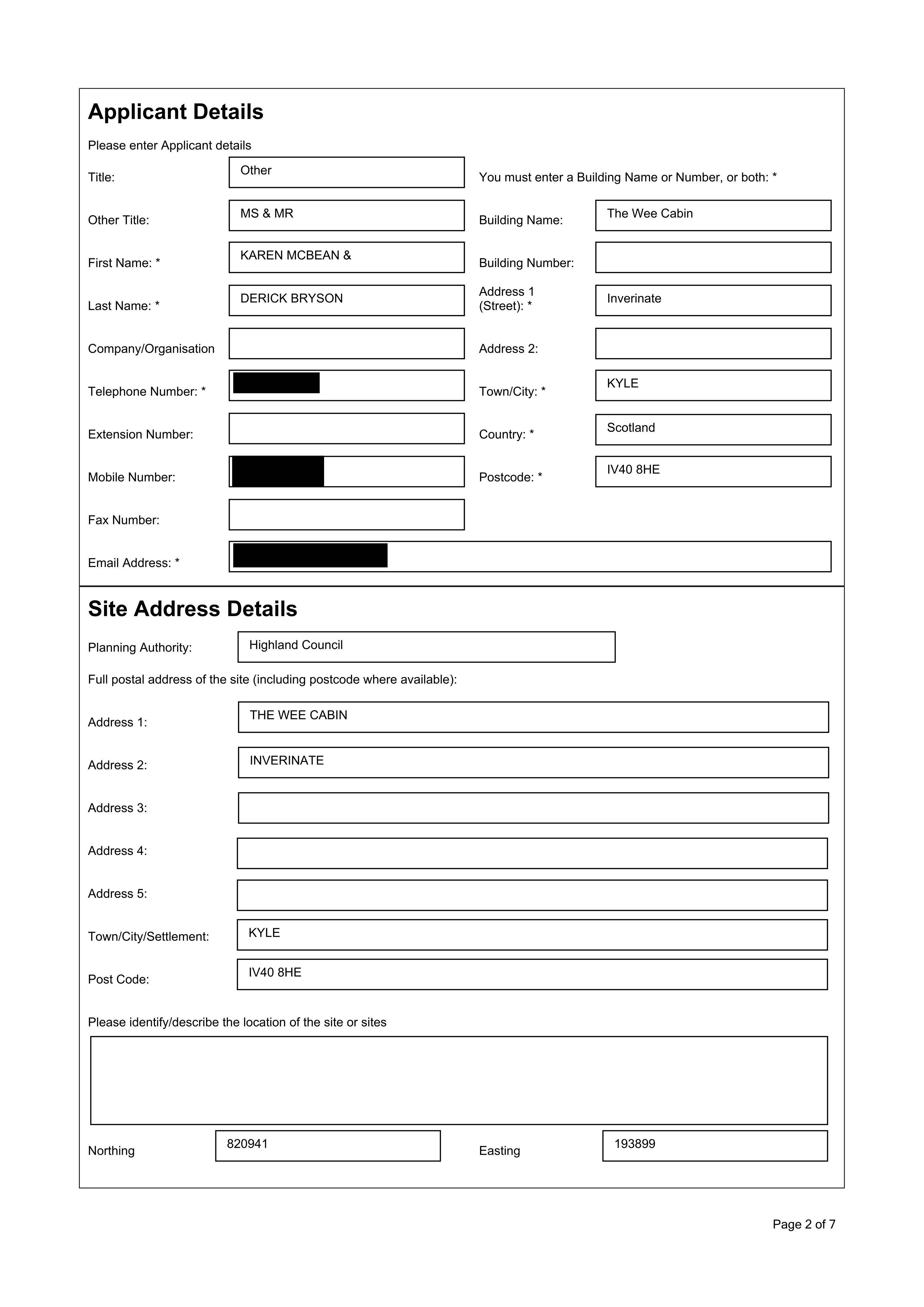Planning document