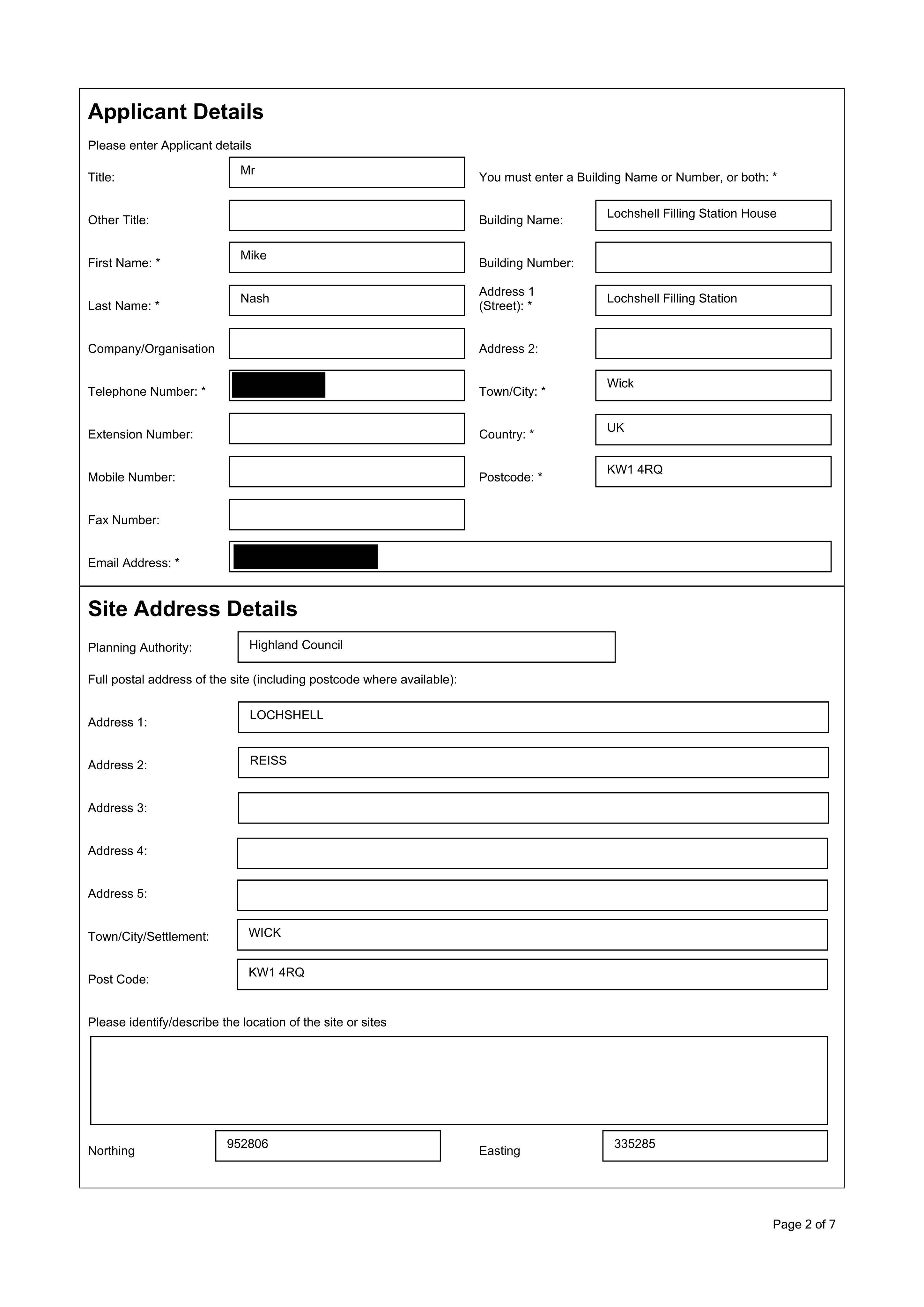 Planning document
