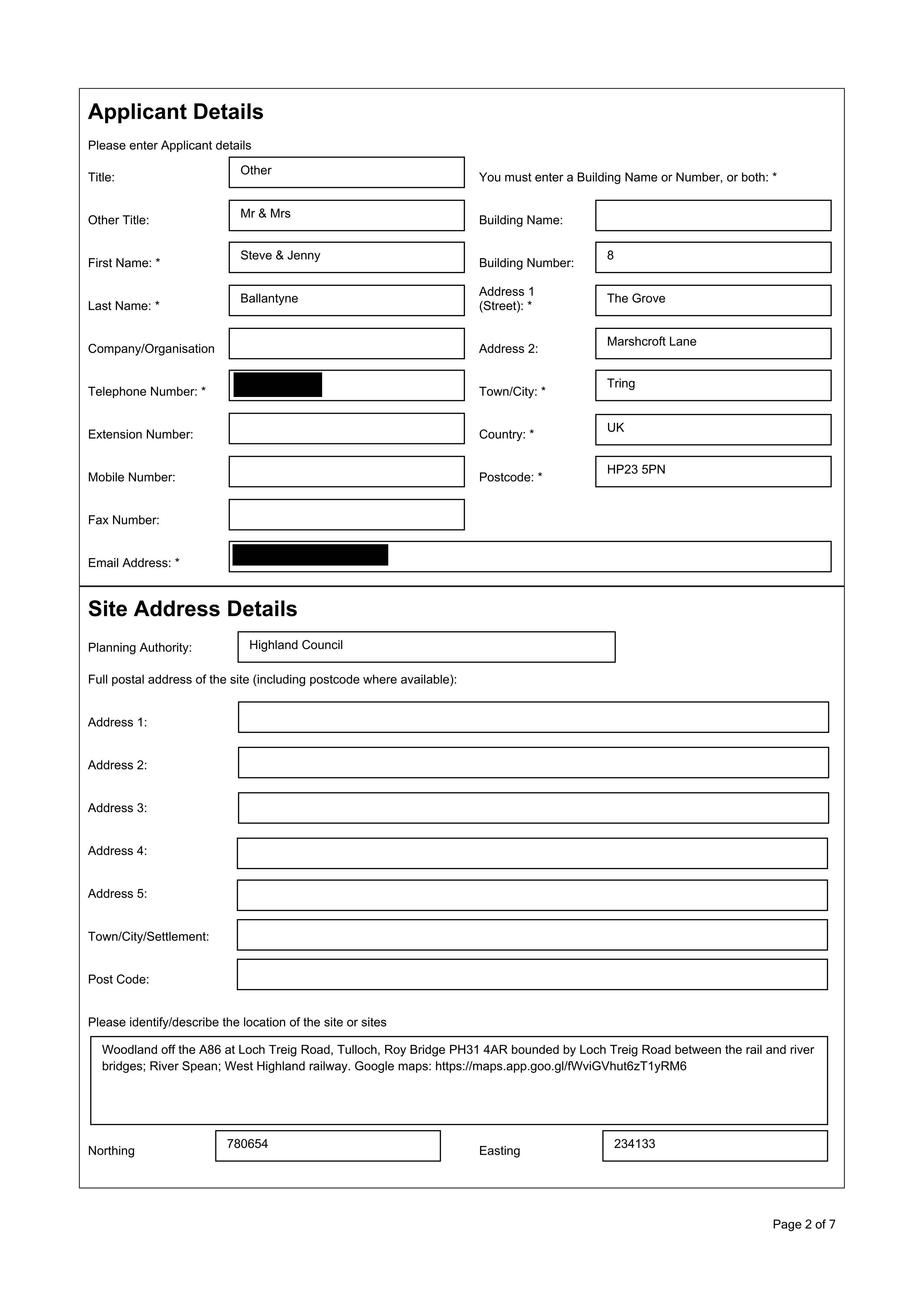 Planning document