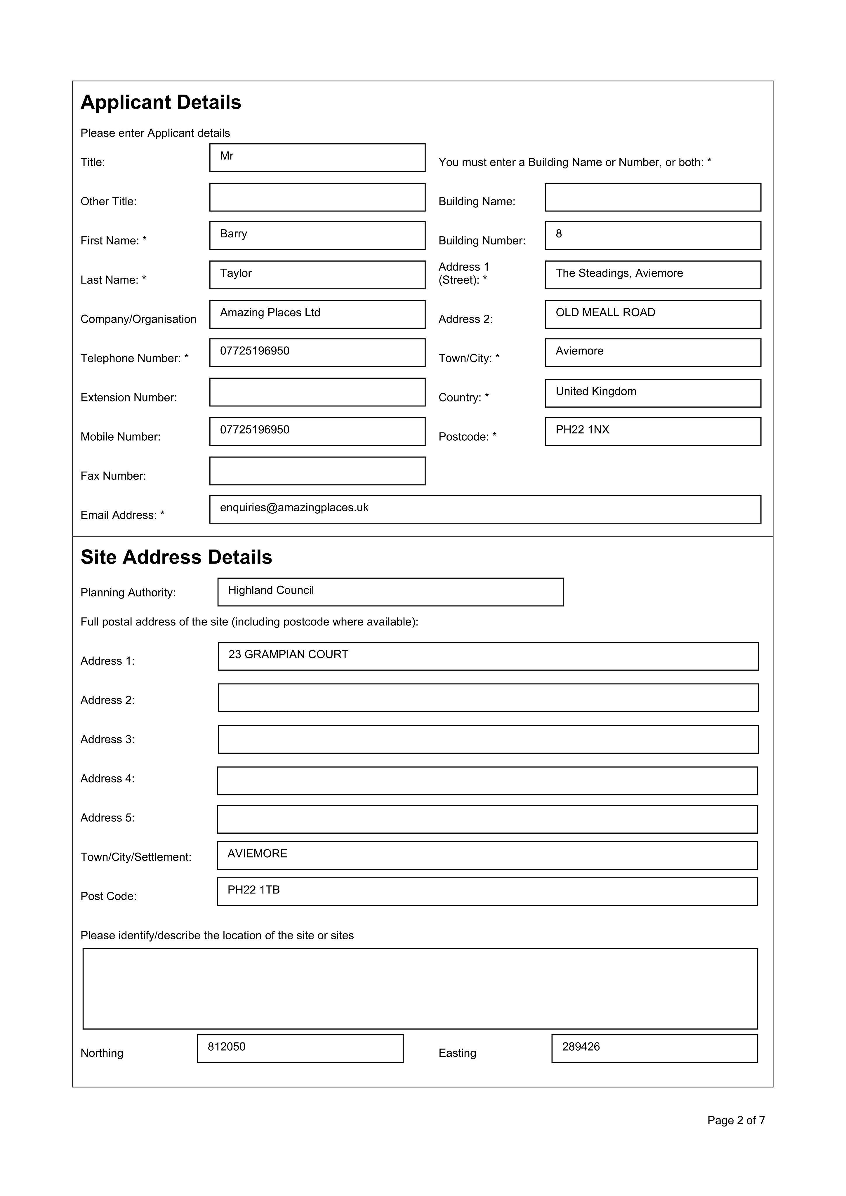 Planning document