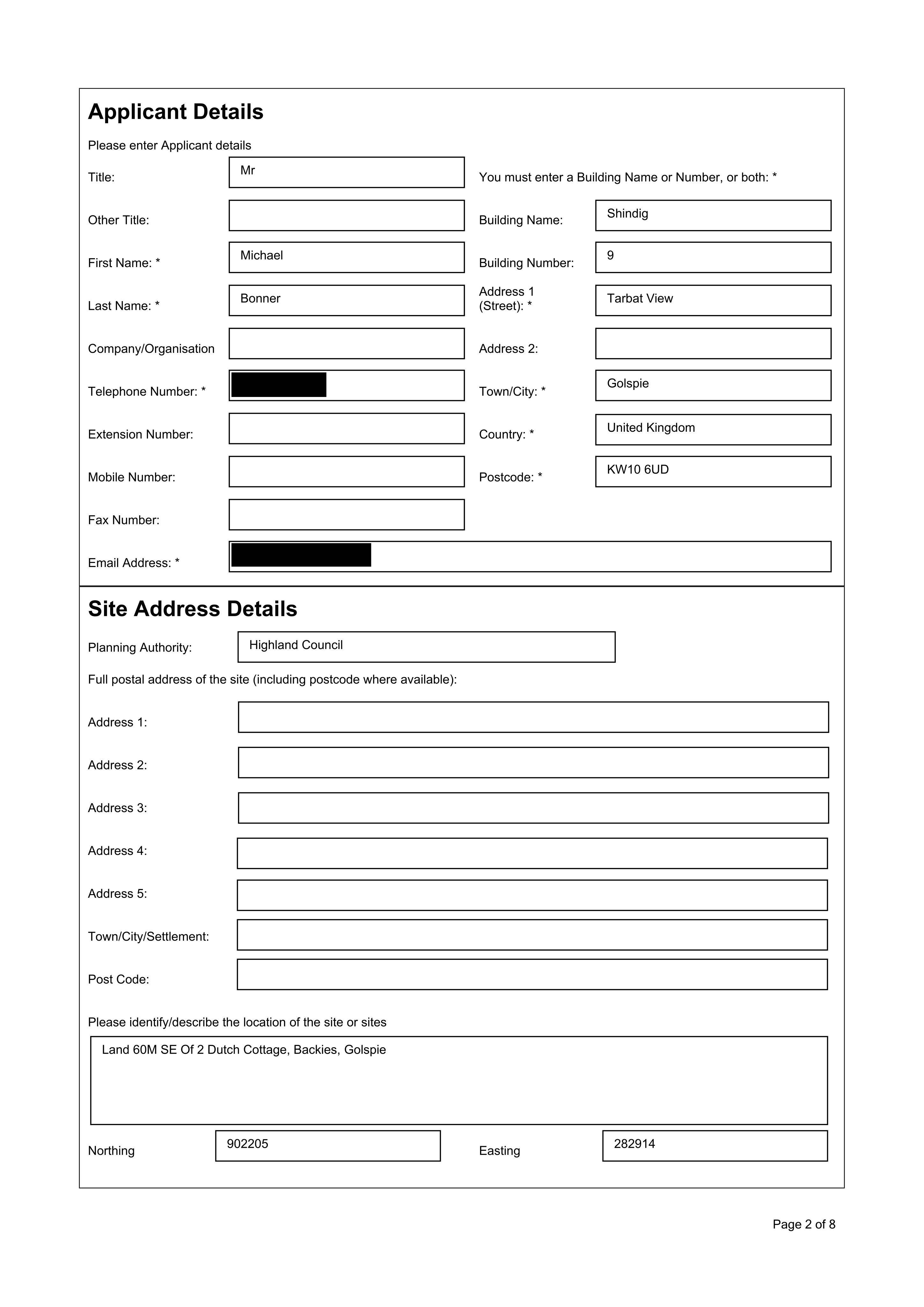 Planning document